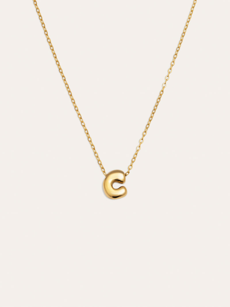 Personalisierte Halskette Hailey Buchstabe Edelstahl mit Goldbeschichtung