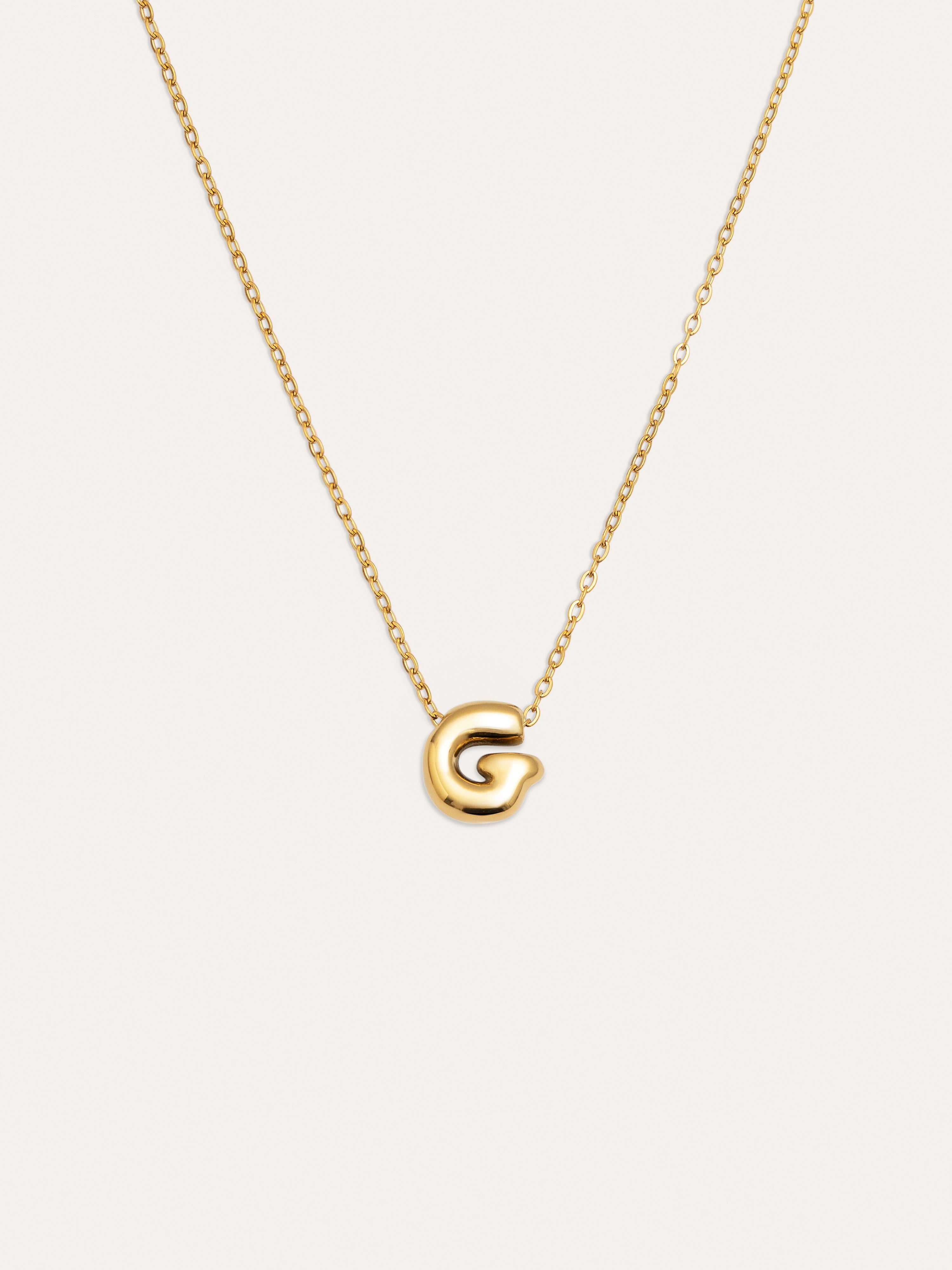 Personalisierte Halskette Hailey Buchstabe Edelstahl mit Goldbeschichtung