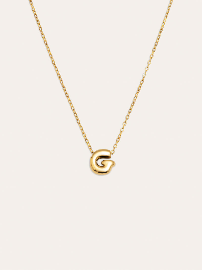 Personalisierte Halskette Hailey Buchstabe Edelstahl mit Goldbeschichtung