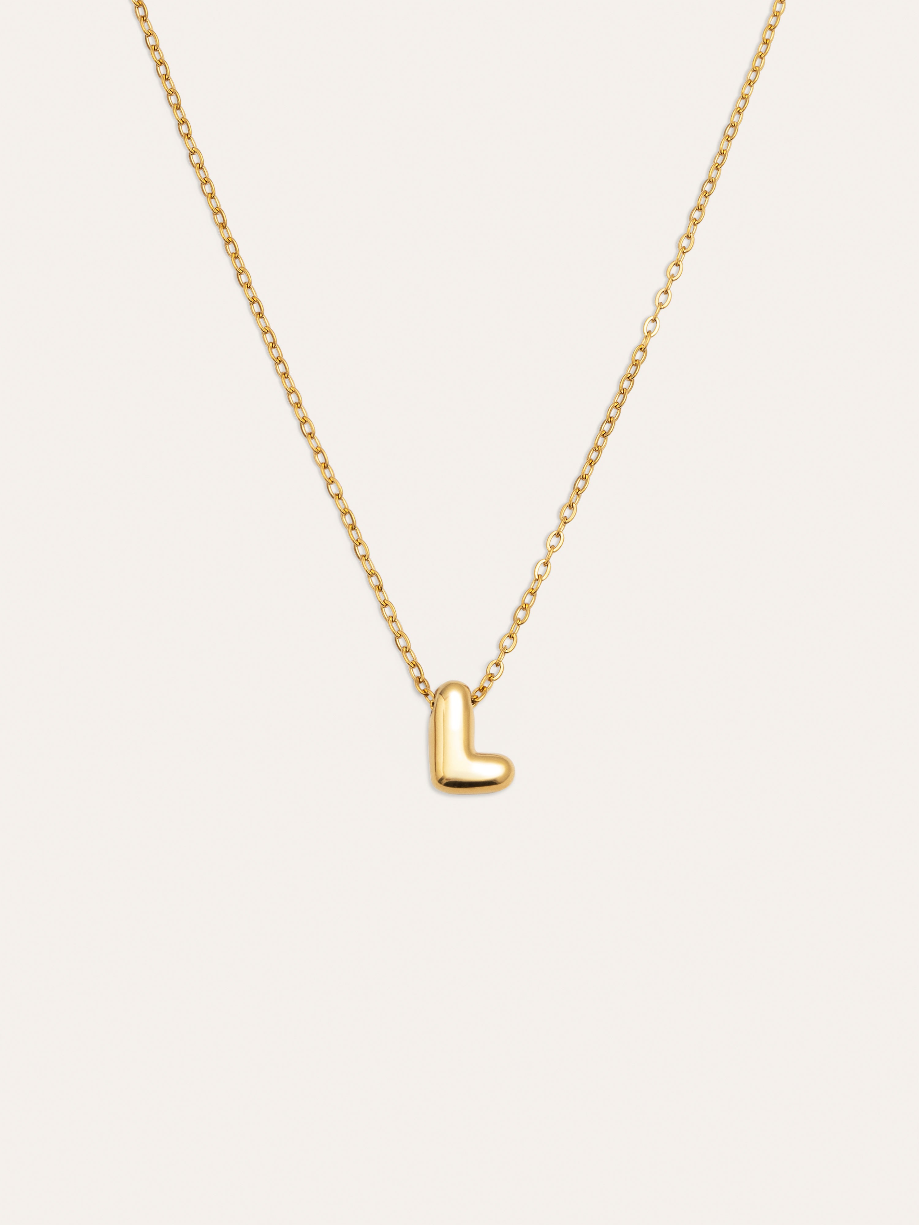 Personalisierte Halskette Hailey Buchstabe Edelstahl mit Goldbeschichtung