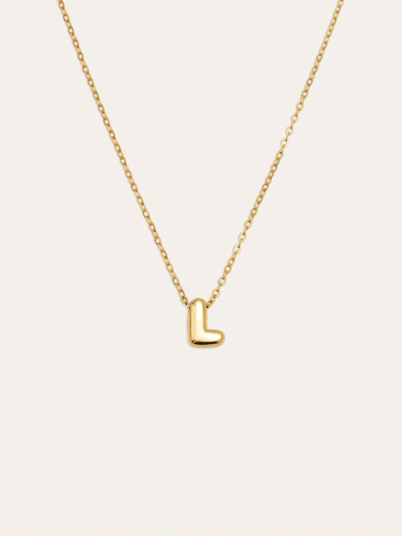 Personalisierte Halskette Hailey Buchstabe Edelstahl mit Goldbeschichtung