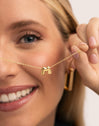 Personalisierte Halskette Hailey Buchstabe Edelstahl mit Goldbeschichtung