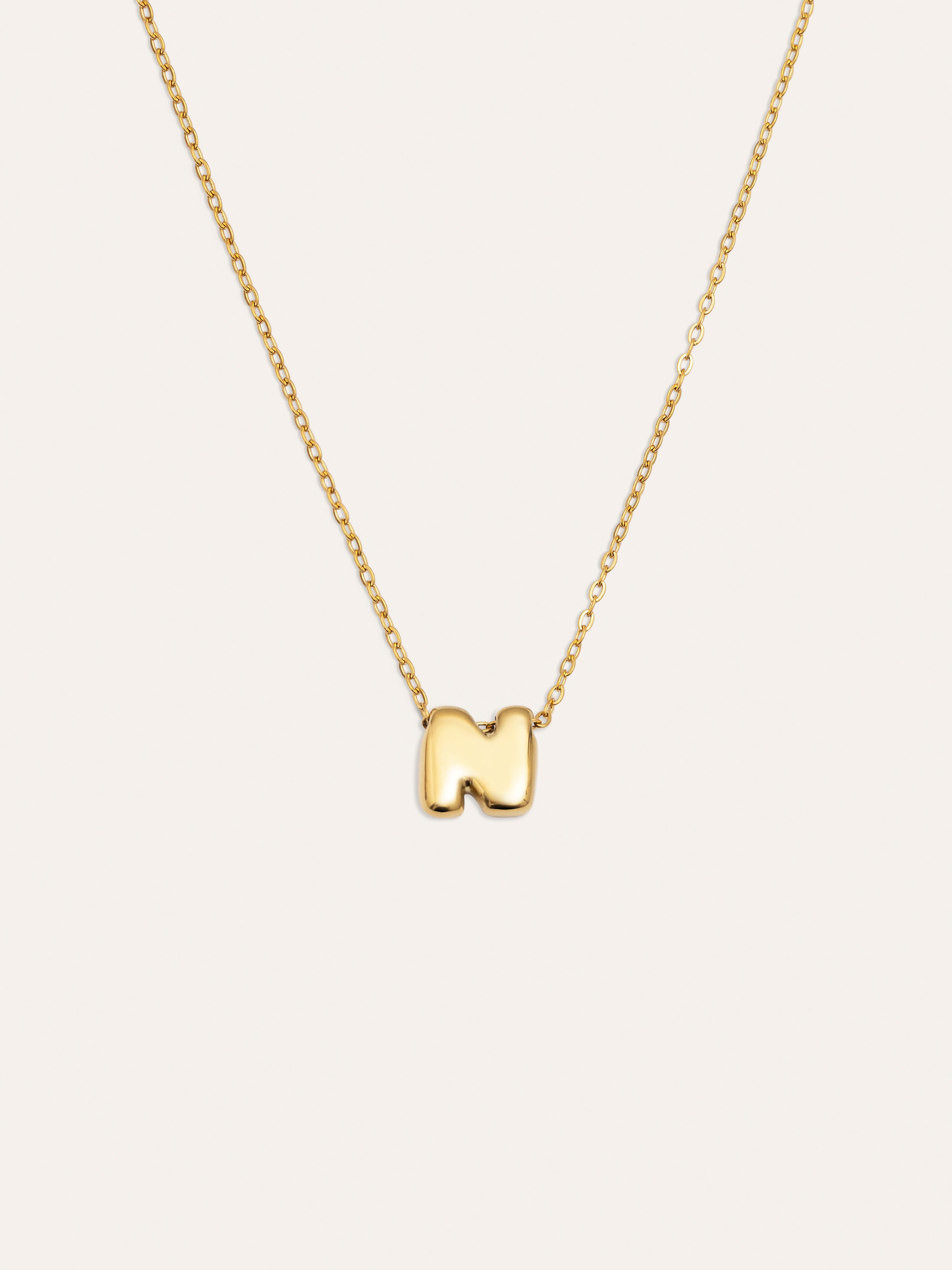 Personalisierte Halskette Hailey Buchstabe Edelstahl mit Goldbeschichtung