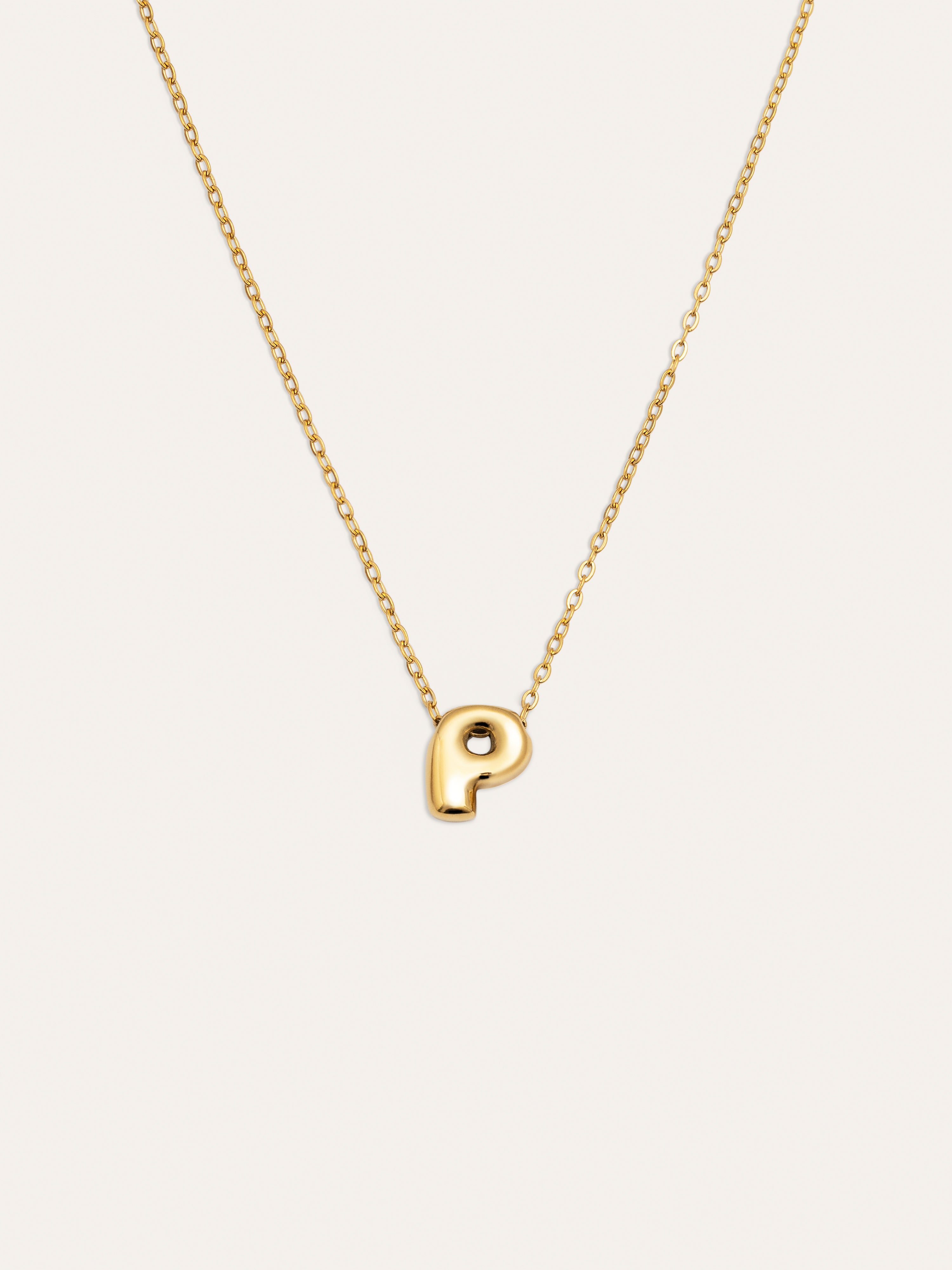 Personalisierte Halskette Hailey Buchstabe Edelstahl mit Goldbeschichtung