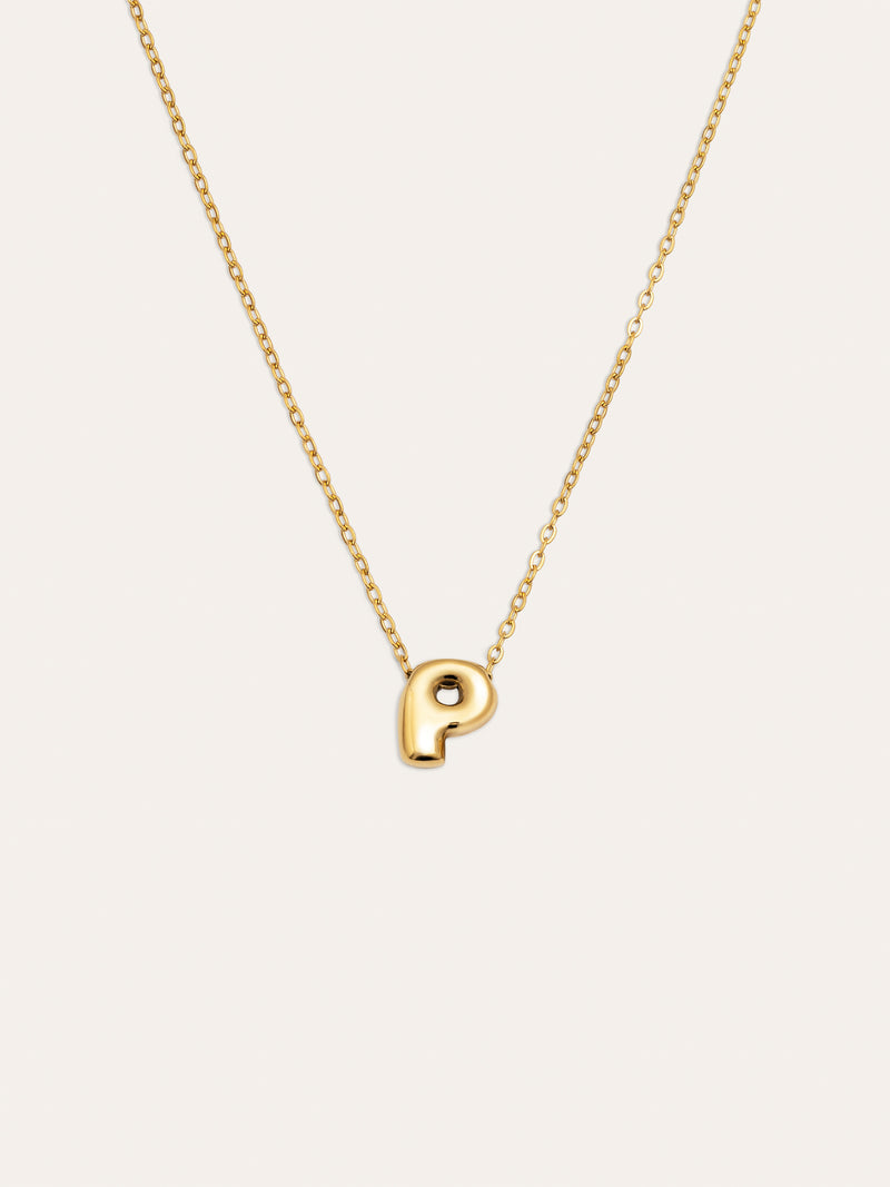 Personalisierte Halskette Hailey Buchstabe Edelstahl mit Goldbeschichtung