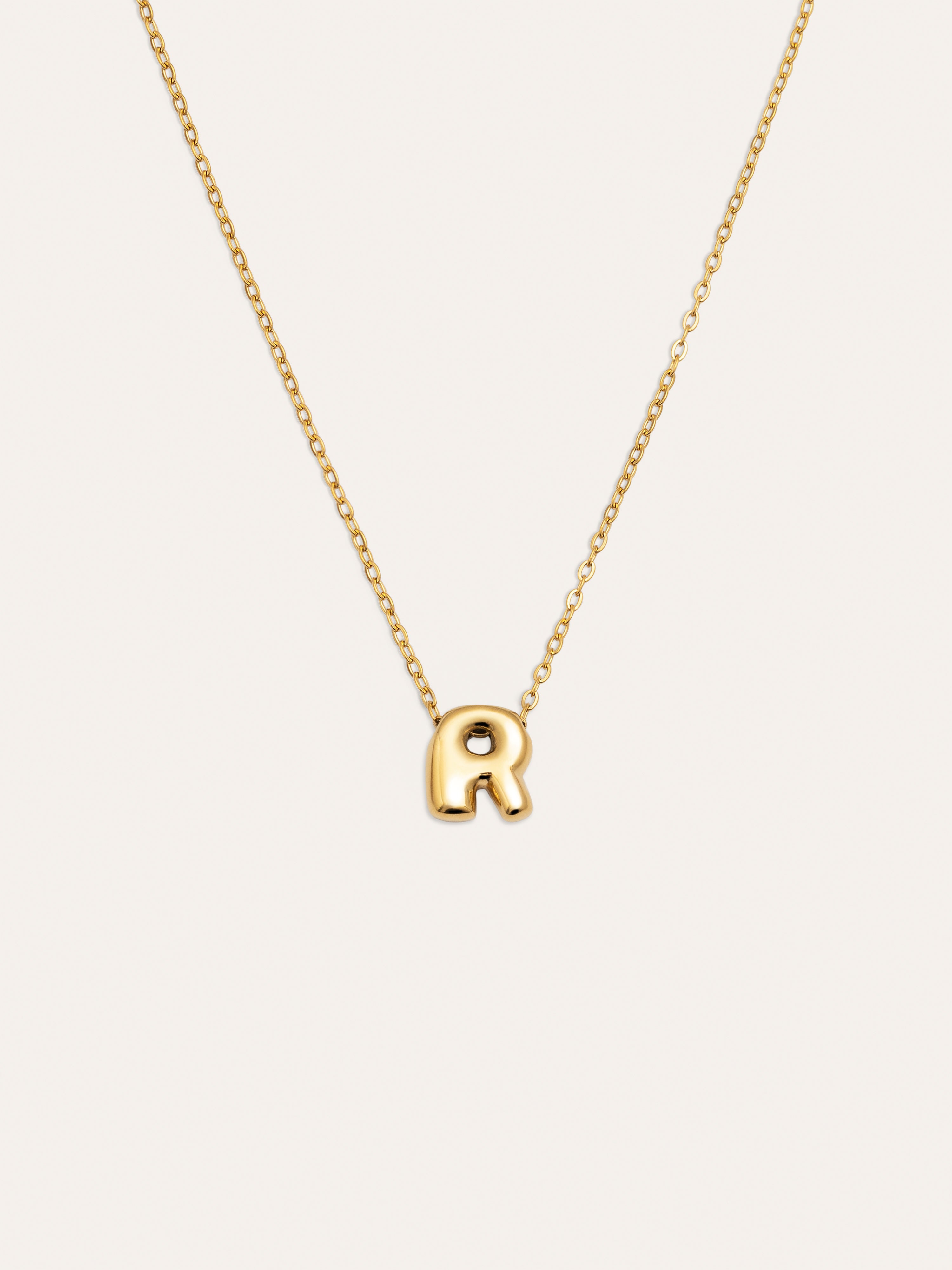 Personalisierte Halskette Hailey Buchstabe Edelstahl mit Goldbeschichtung