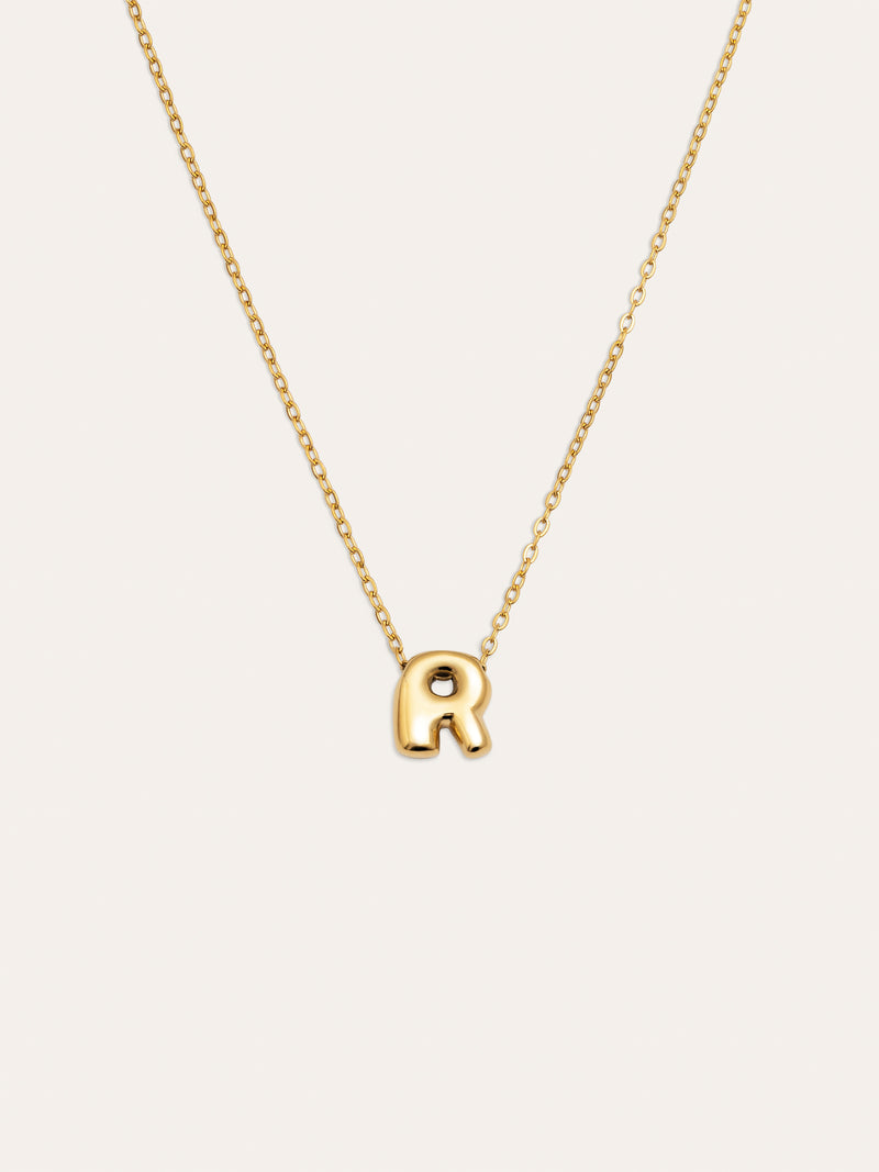 Personalisierte Halskette Hailey Buchstabe Edelstahl mit Goldbeschichtung