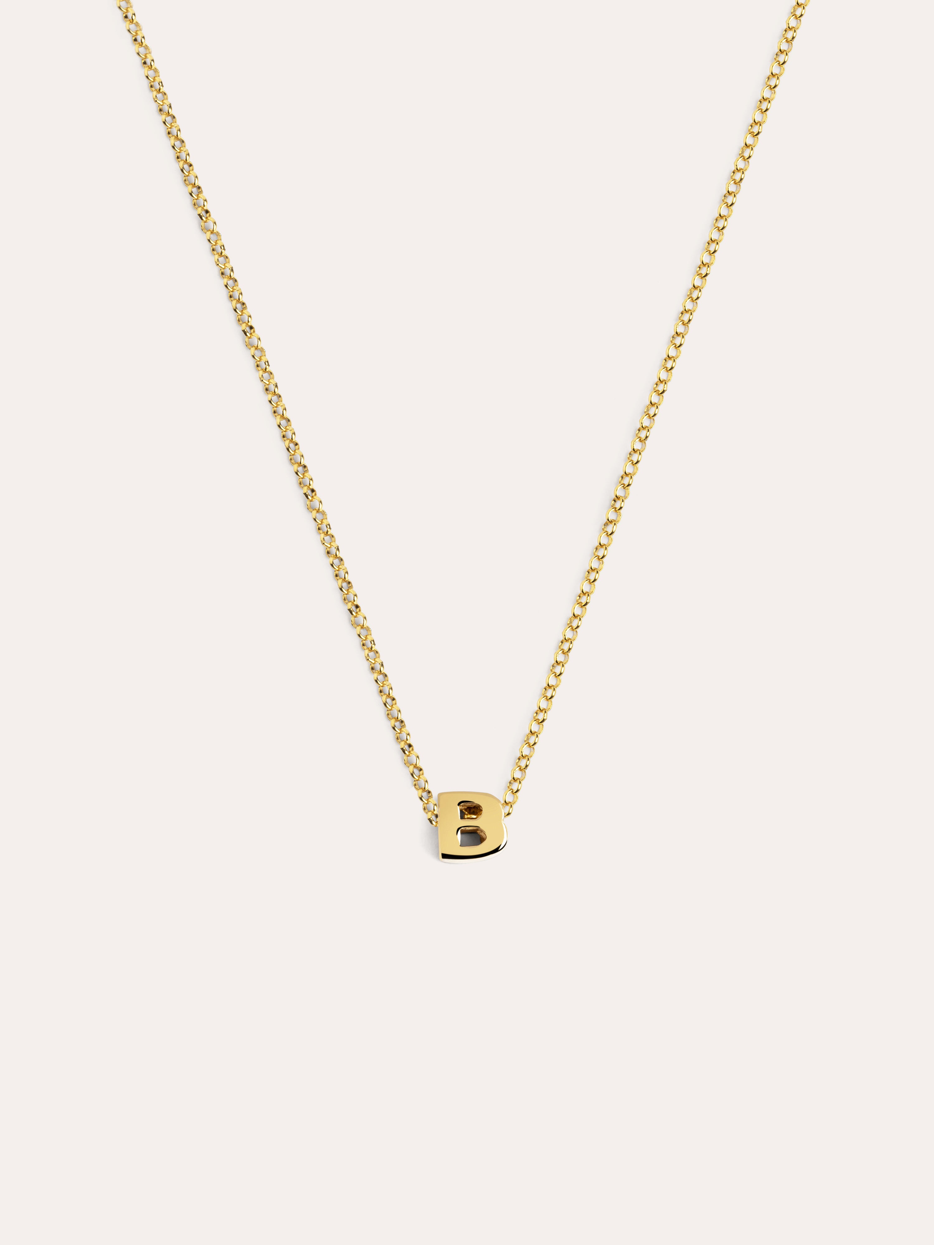 Single Letter Personalized Gold Necklace