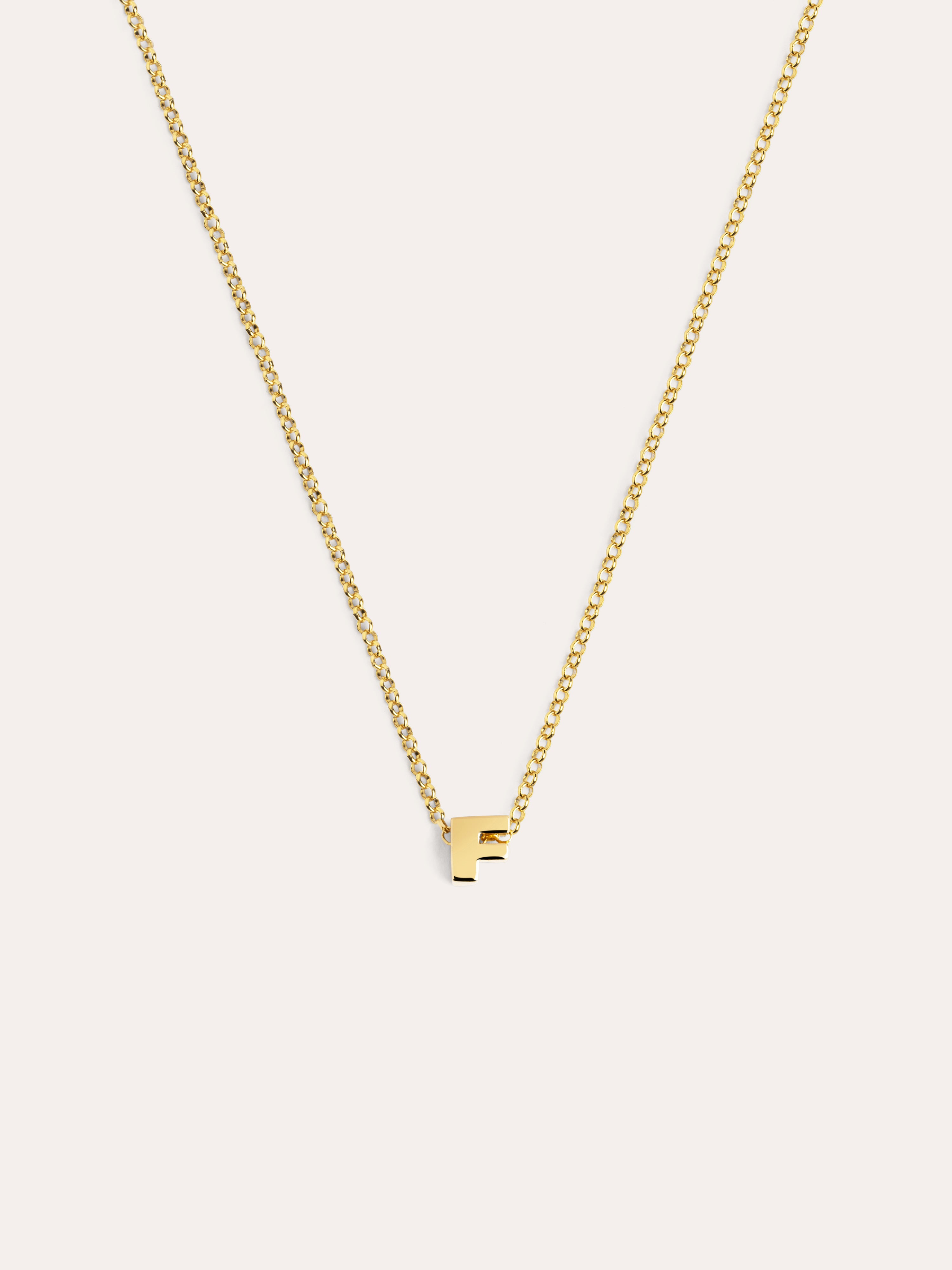 Single Letter Personalized Gold Necklace