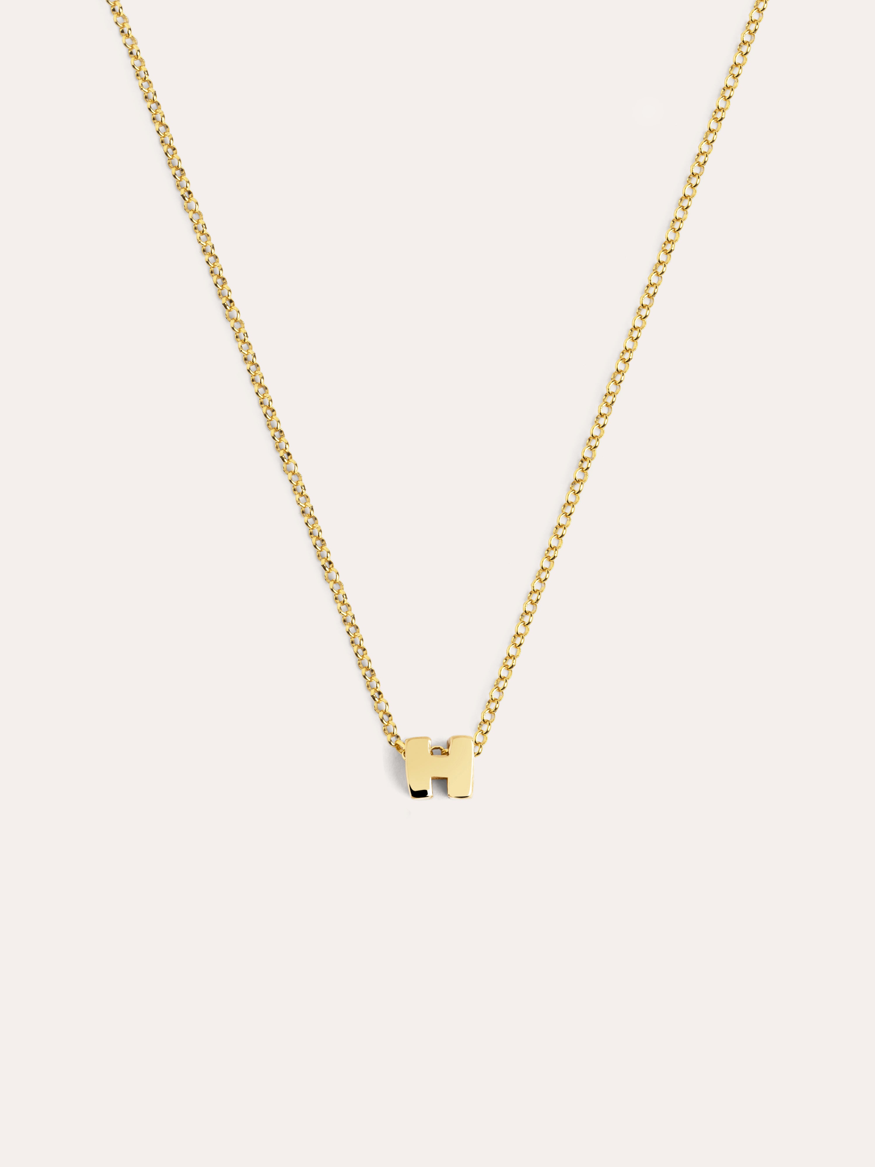 Single Letter Personalized Gold Necklace