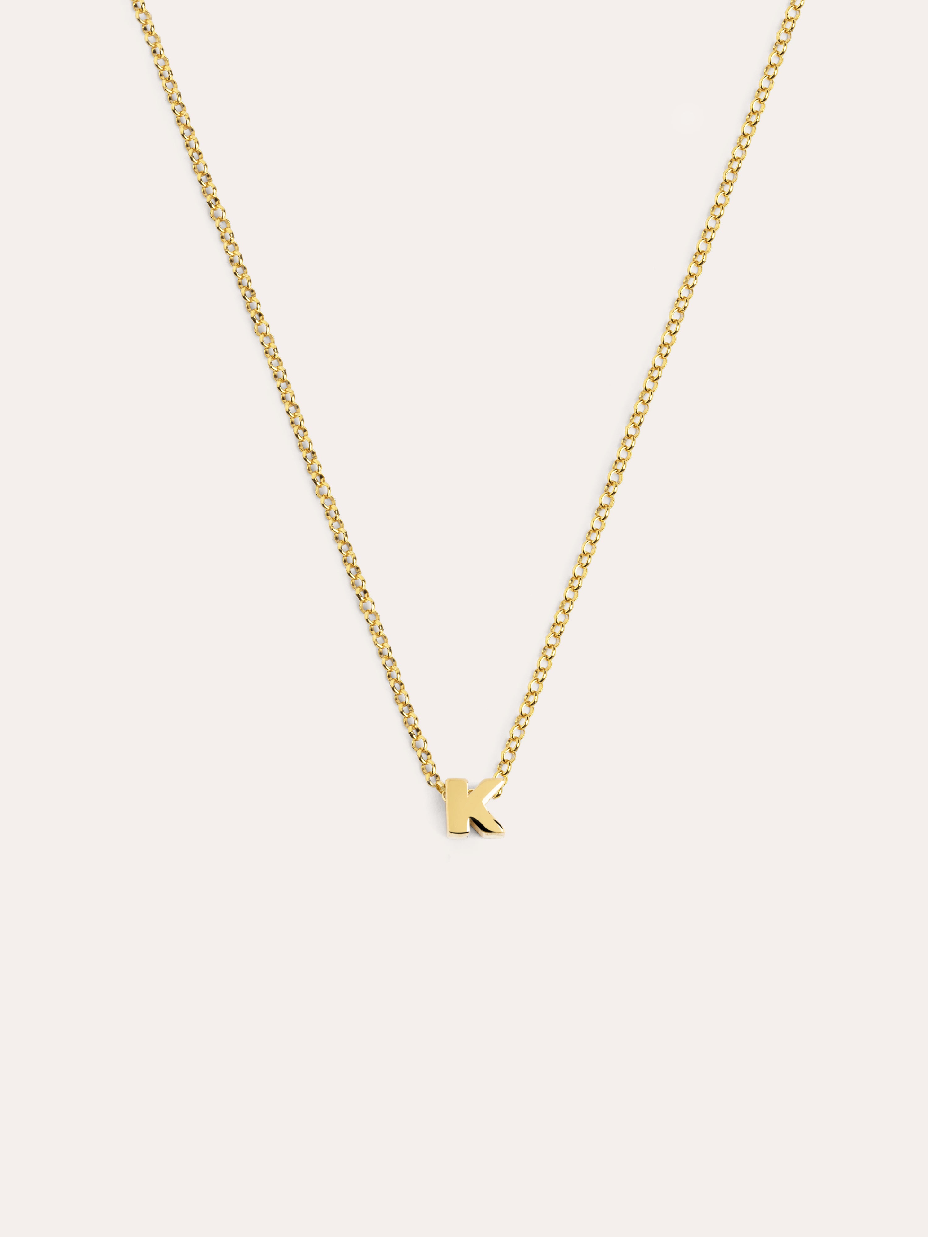 Single Letter Personalized Gold Necklace