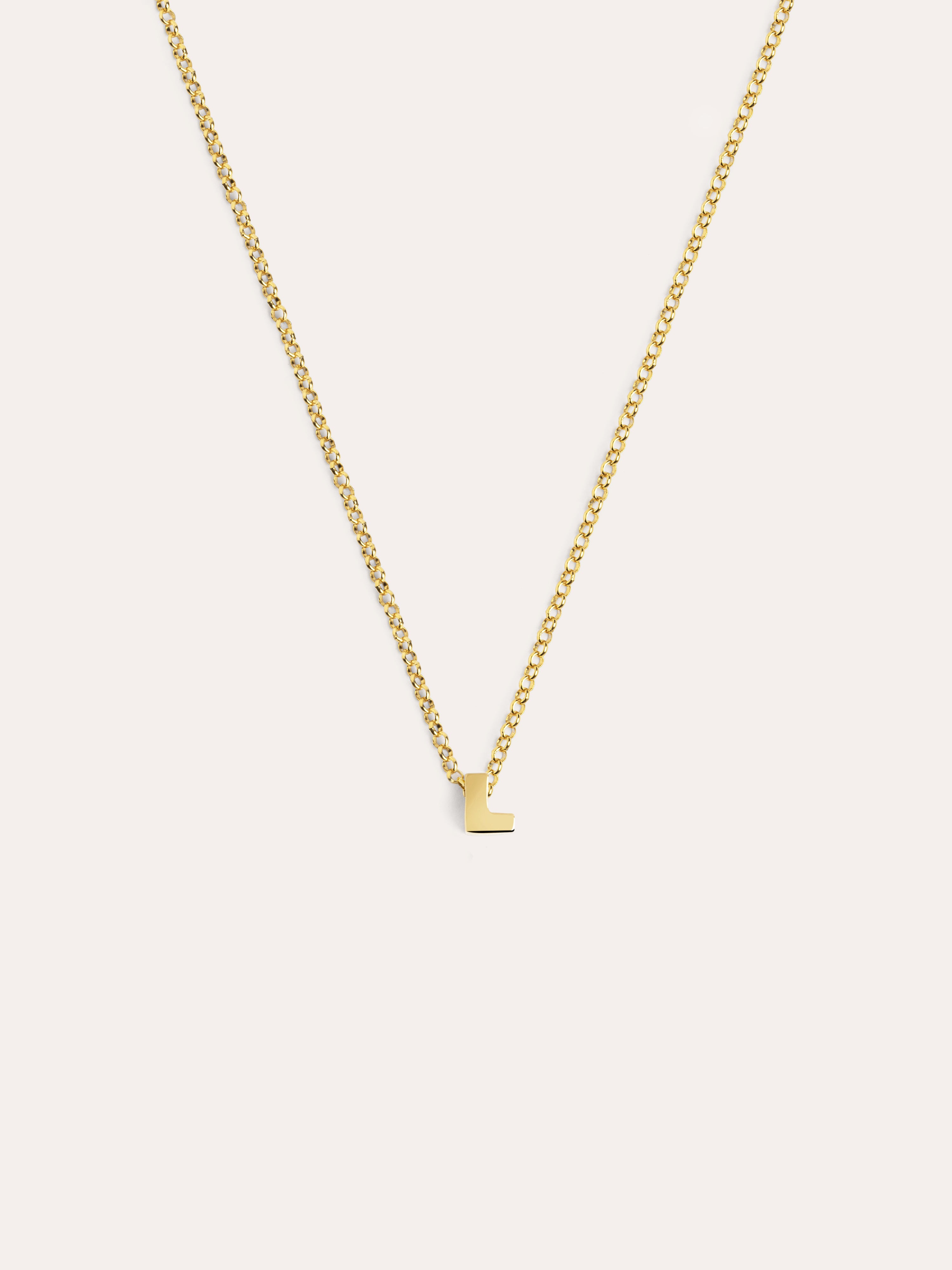 Single Letter Personalized Gold Necklace