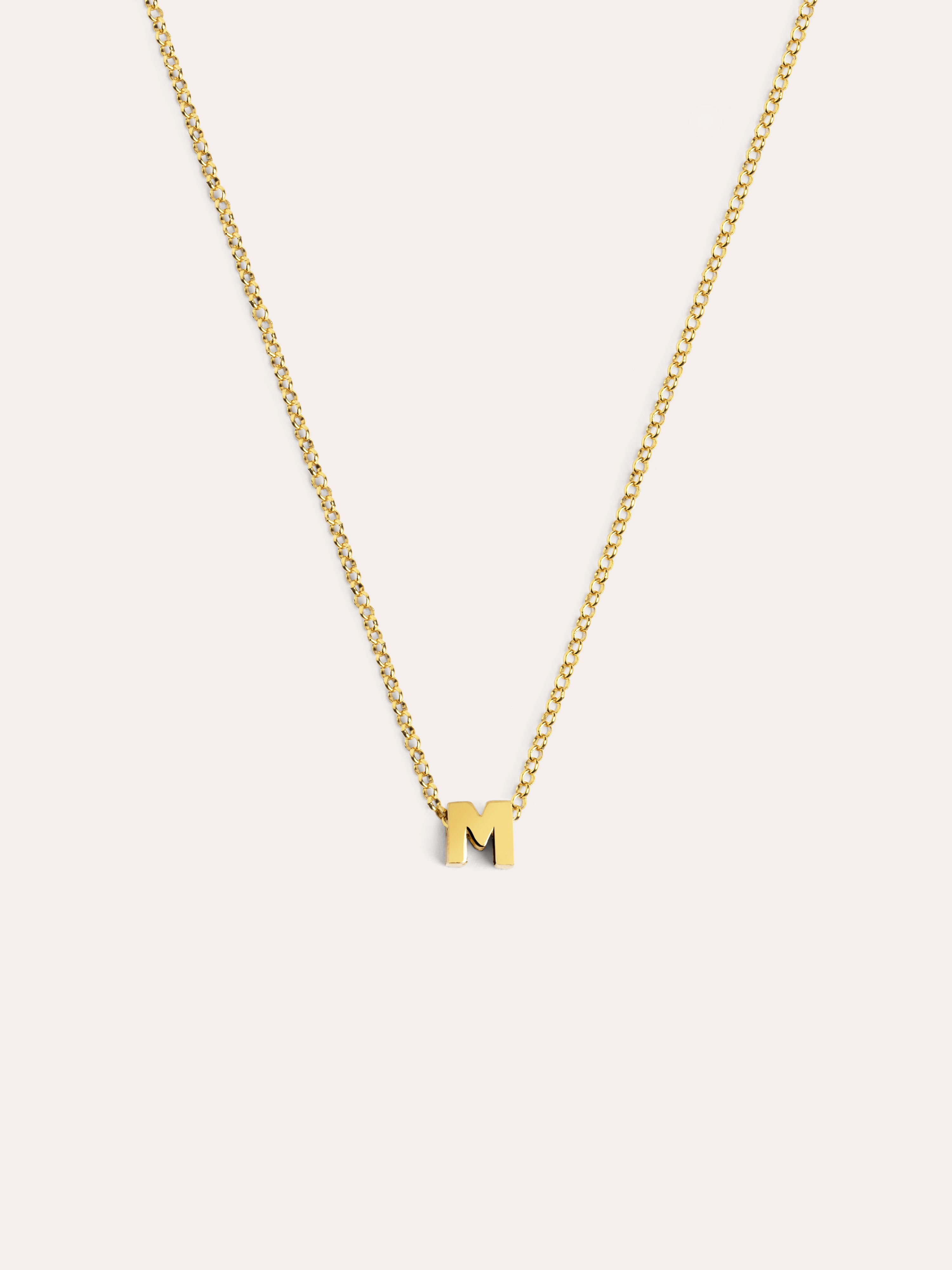 Single Letter Personalized Gold Necklace