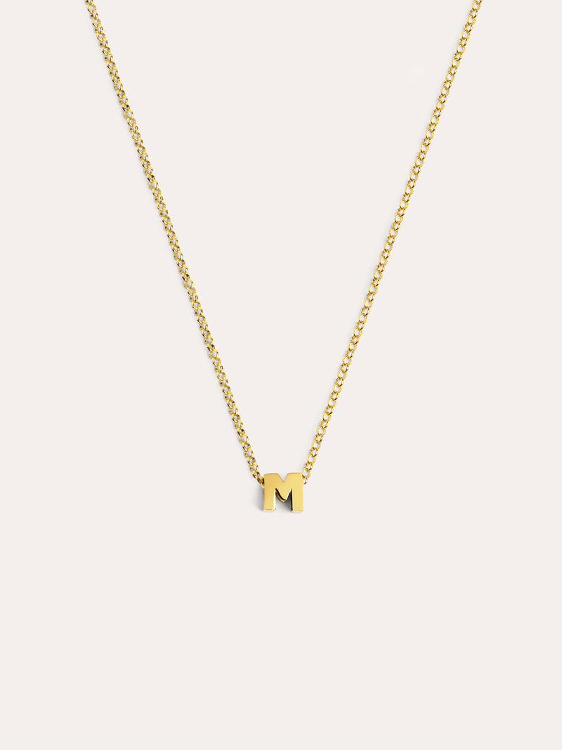 Single Letter Personalisierte Halskette, vergoldet