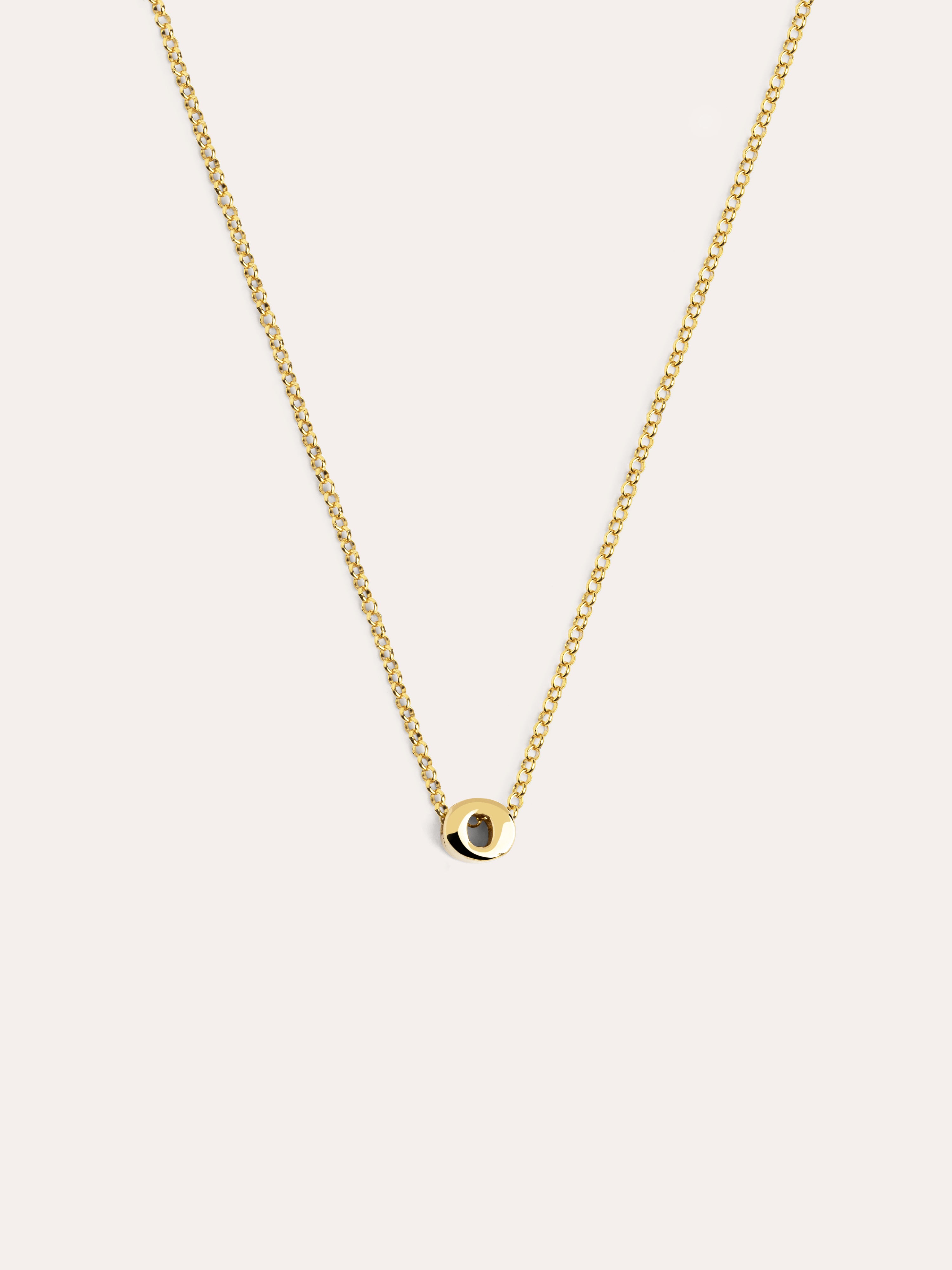 Single Letter Personalized Gold Necklace