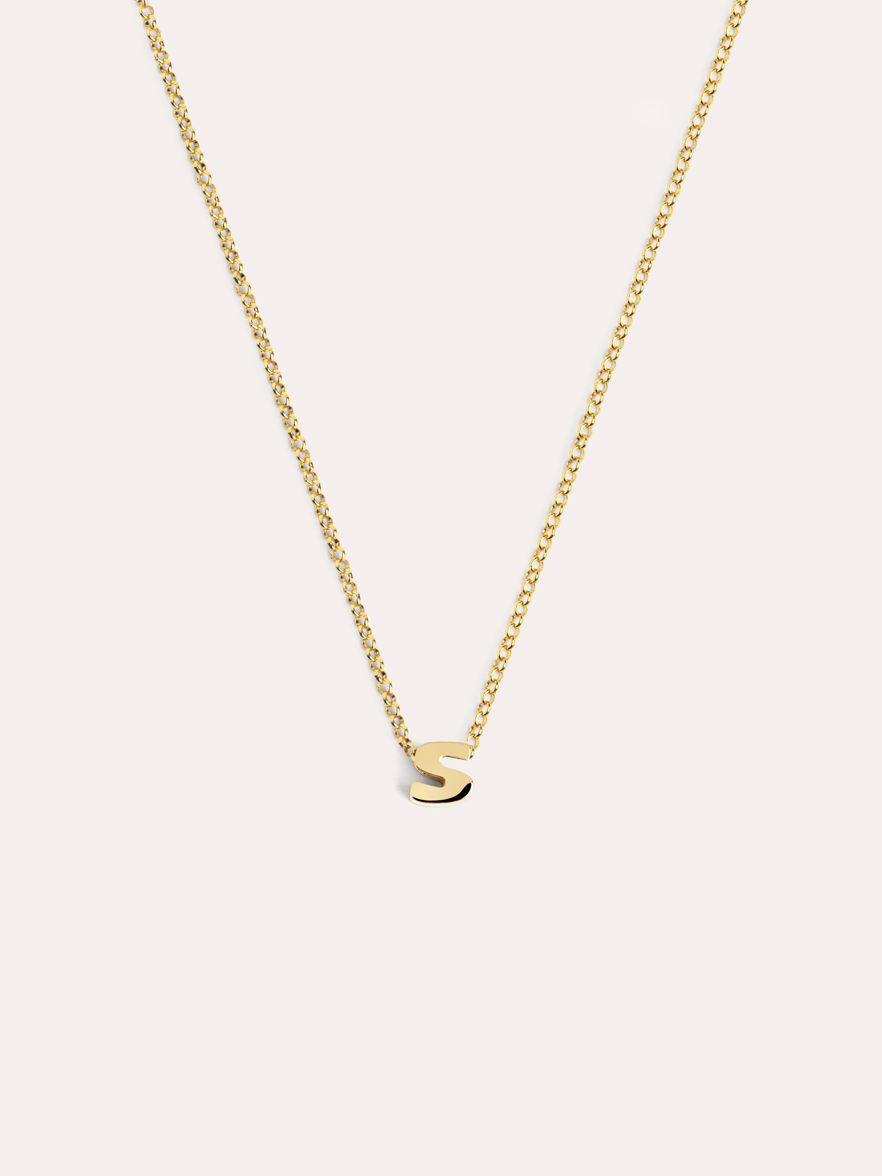 Single Letter Personalized Gold Necklace