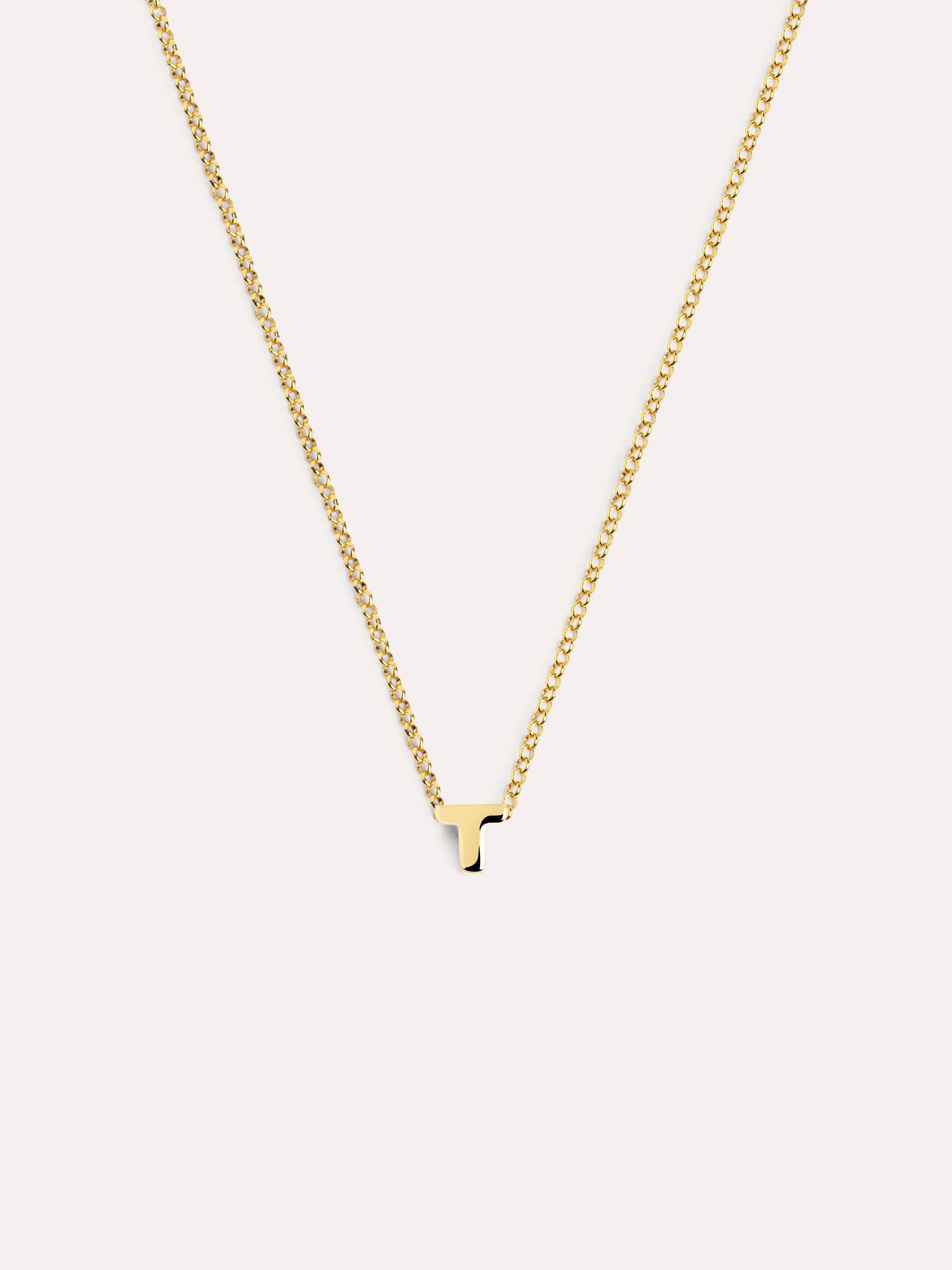 Single Letter Personalized Gold Necklace