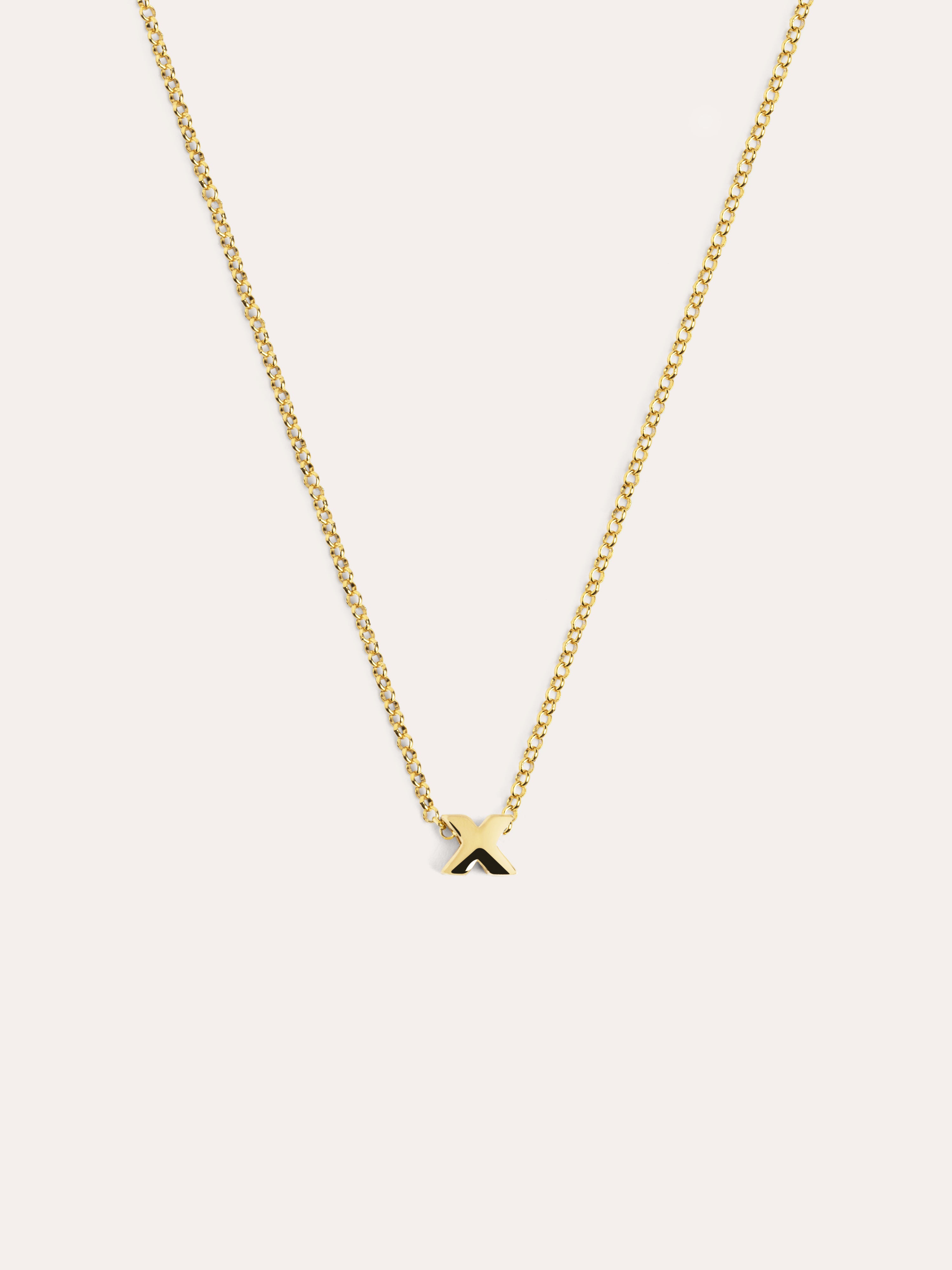 Single Letter Personalized Gold Necklace