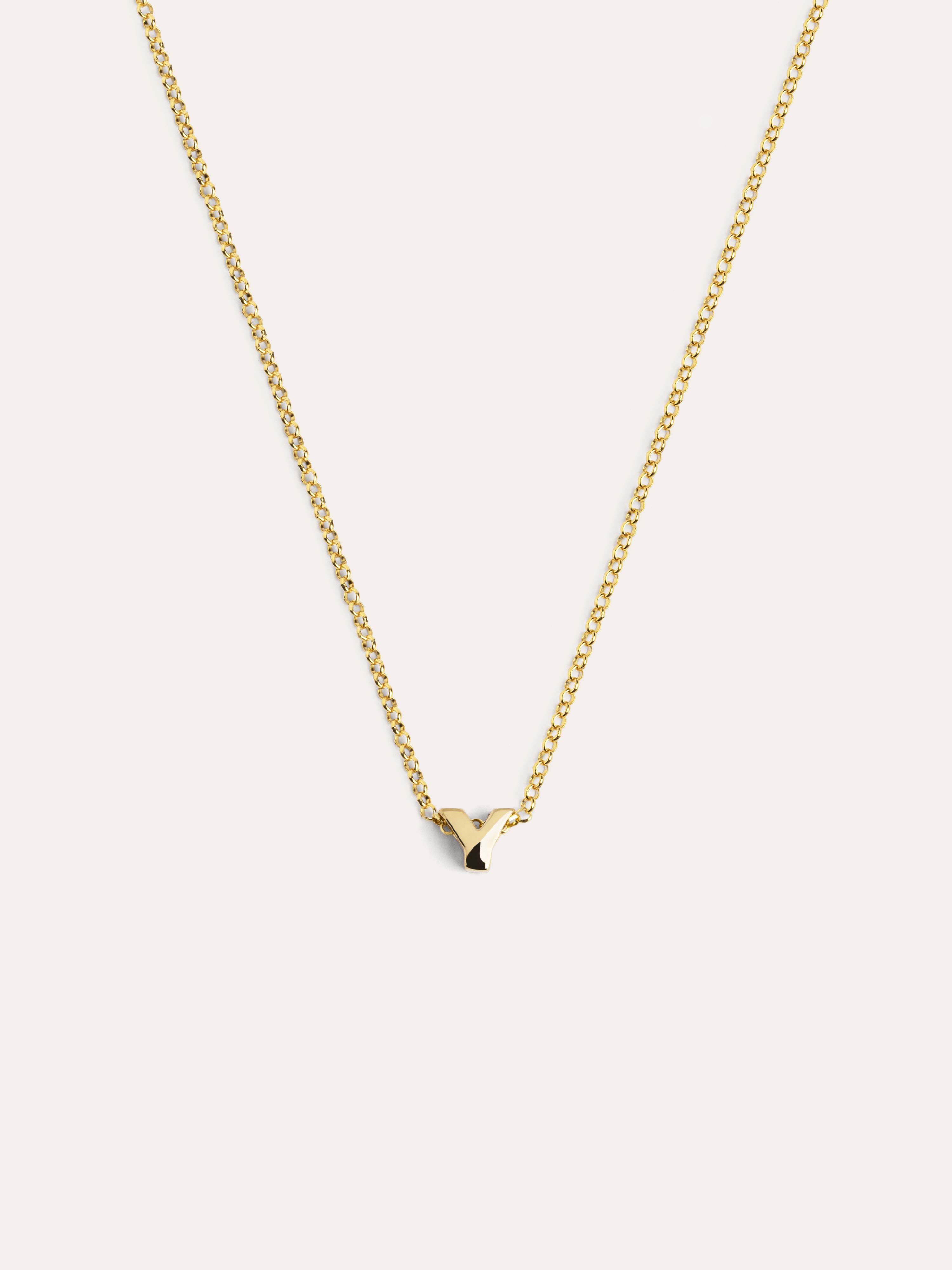 Single Letter Personalized Gold Necklace