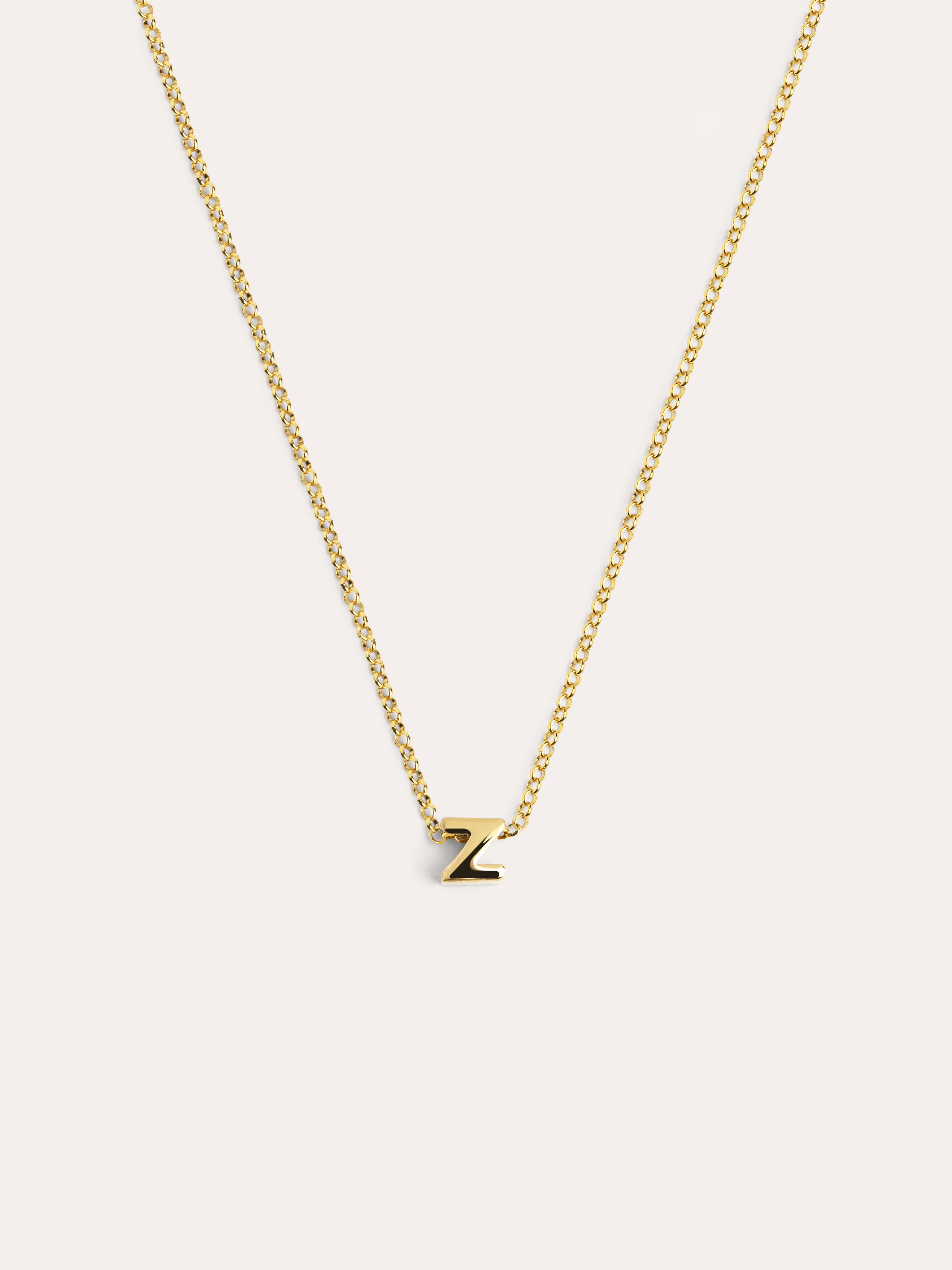 Single Letter Personalized Gold Necklace