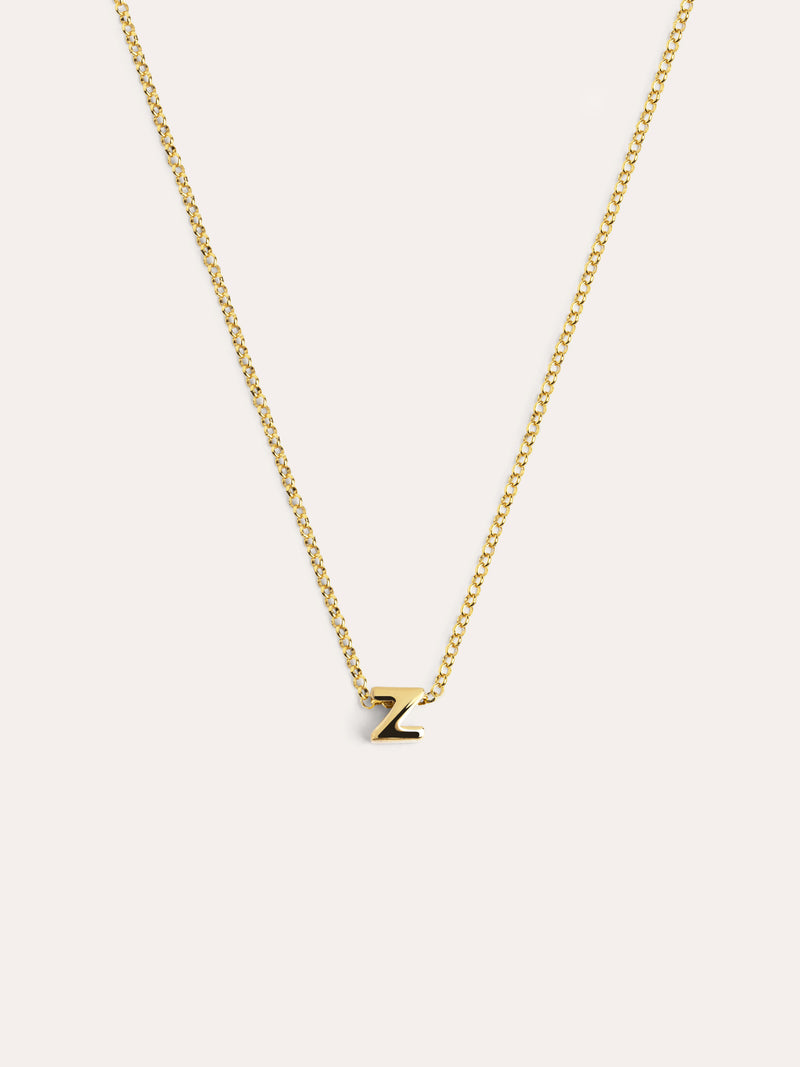 Single Letter Personalisierte Halskette, vergoldet