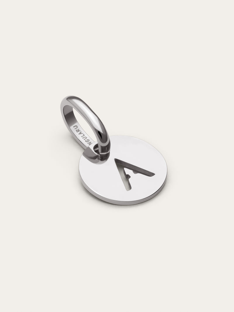 Mini Medallion Letter Acero