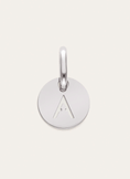 Mini Medallion Letter Charm Steel