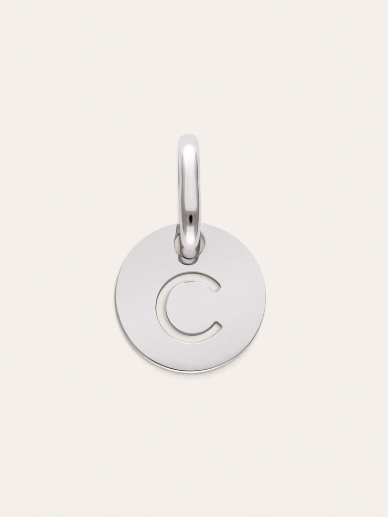 Mini Medallion Letter Acero