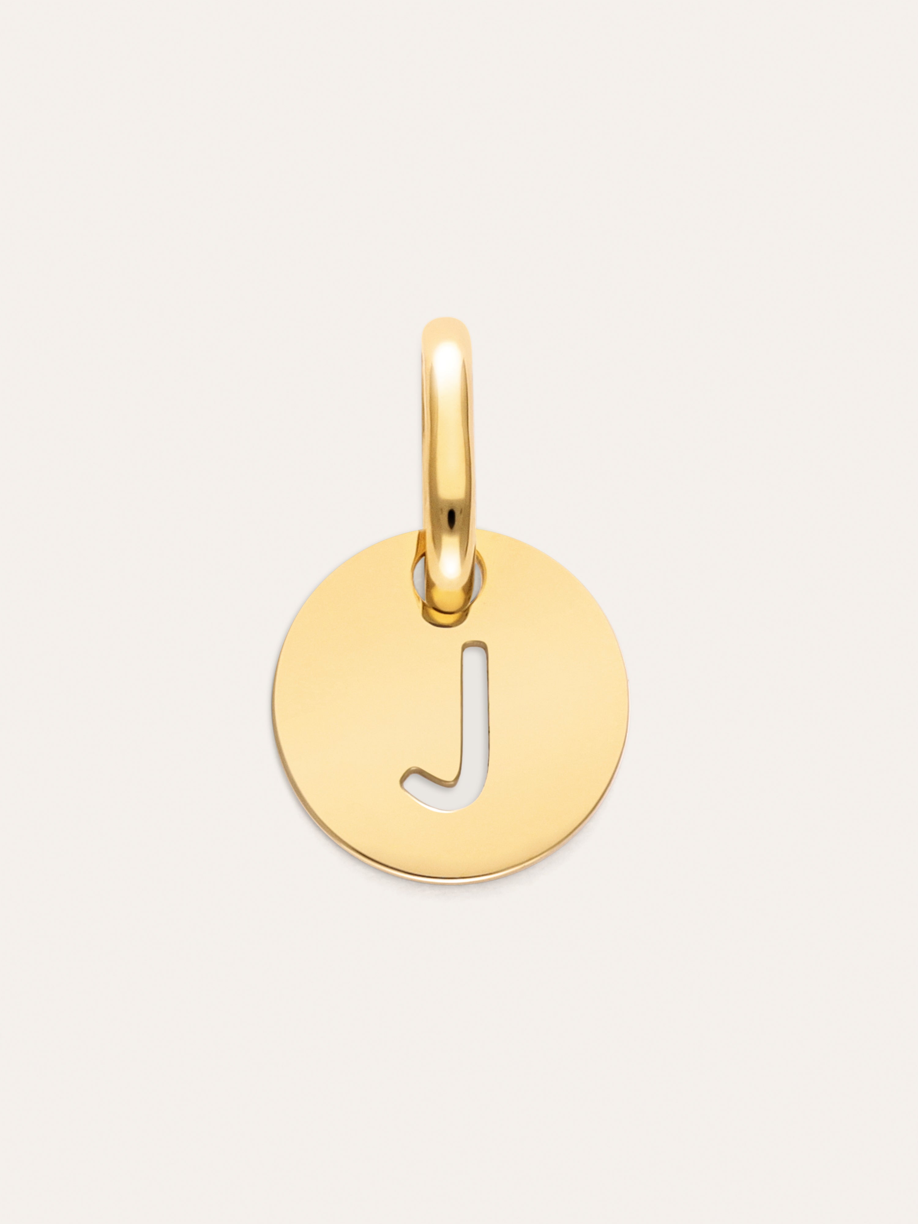 Mini Medallion Letter Acero Baño Oro
