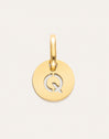 Mini Medallion Letter Acero Baño Oro