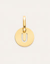 Mini Medallion Letter Acero Baño Oro