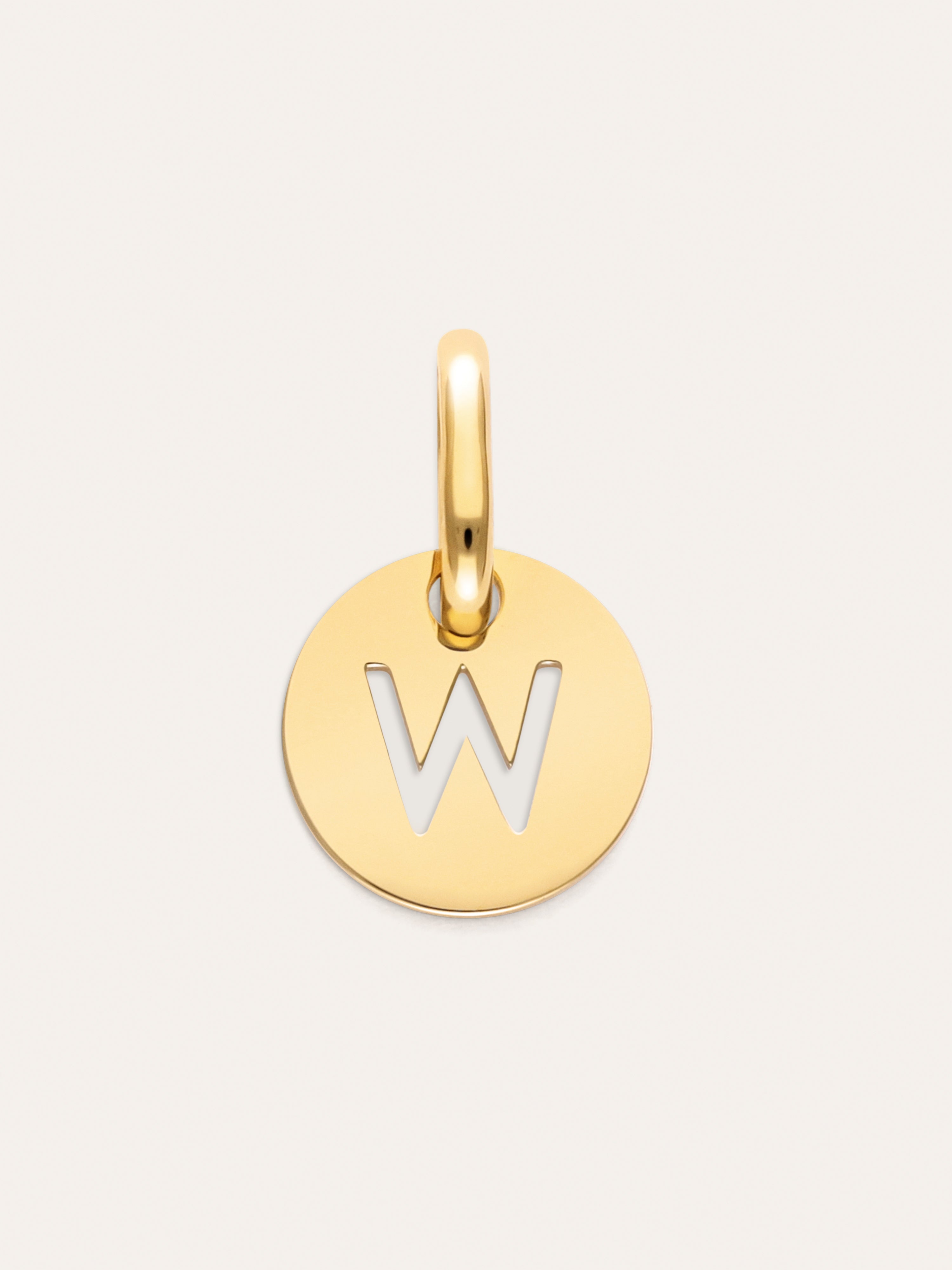 Mini Medallion Letter Acero Baño Oro