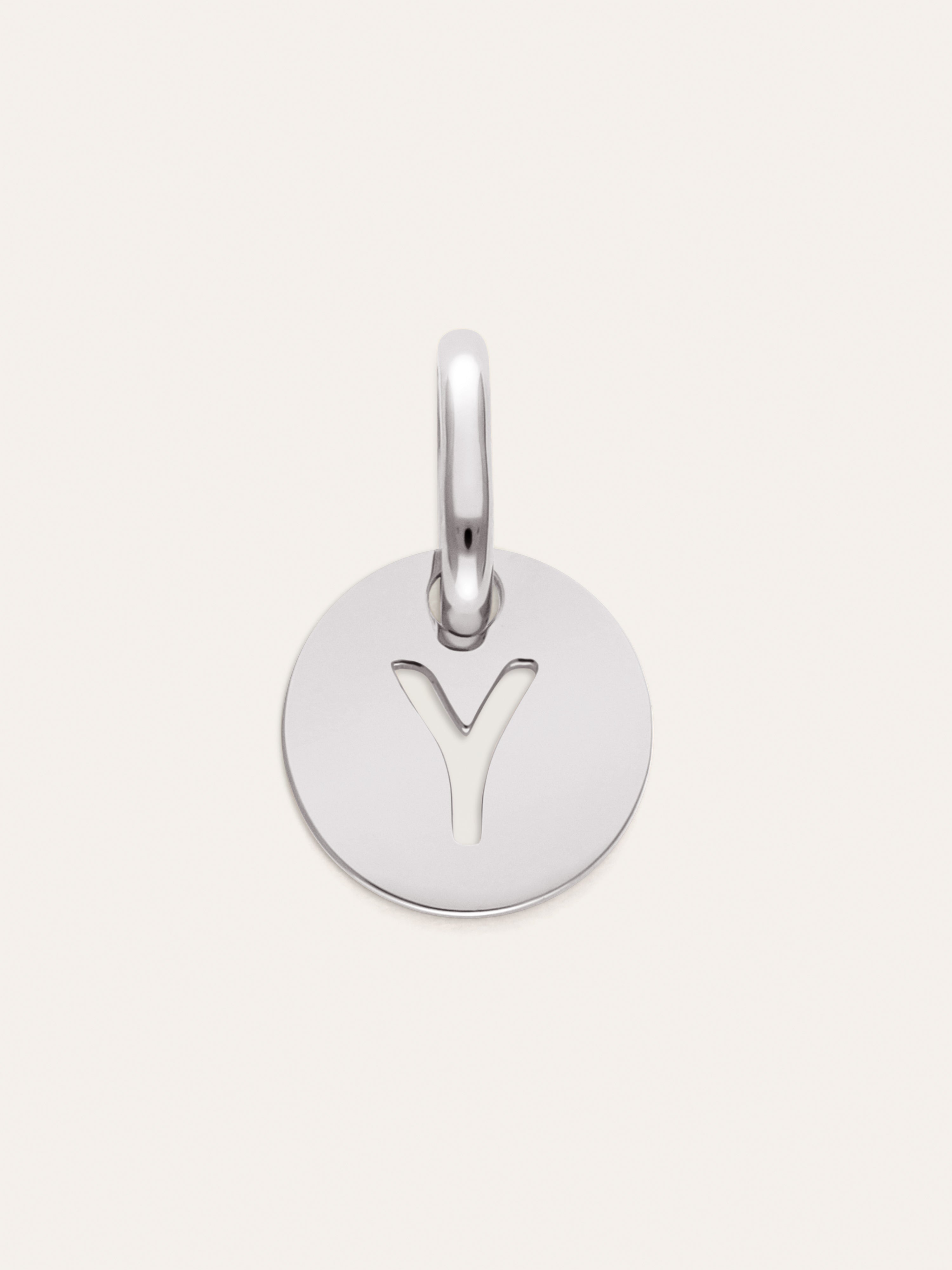 Mini Medallion Letter Acero