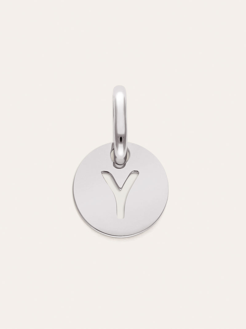 Mini Medallion Letter Acero