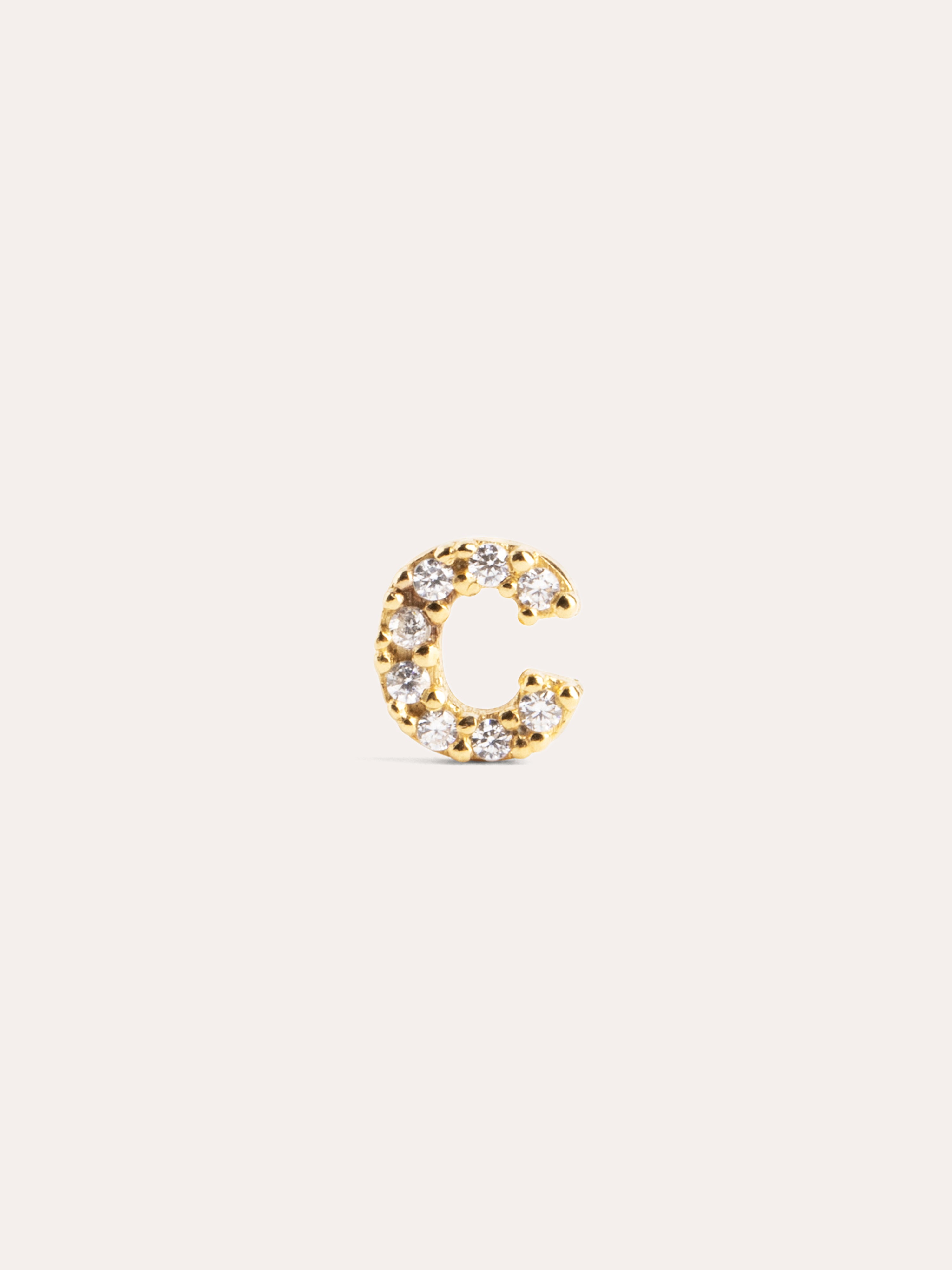 Letter Sparks Gold Single Earring