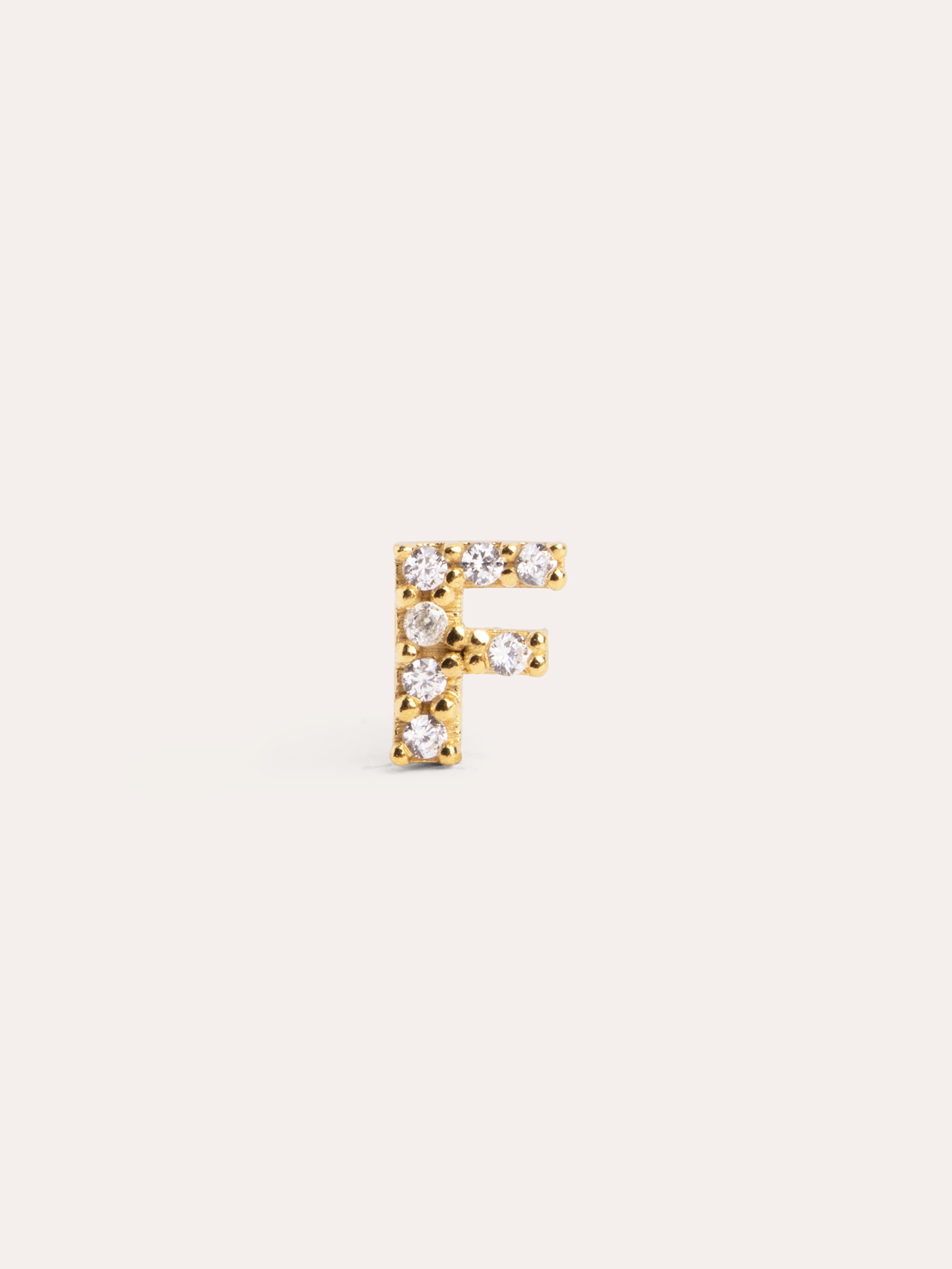 Letter Sparks Gold Single Earring