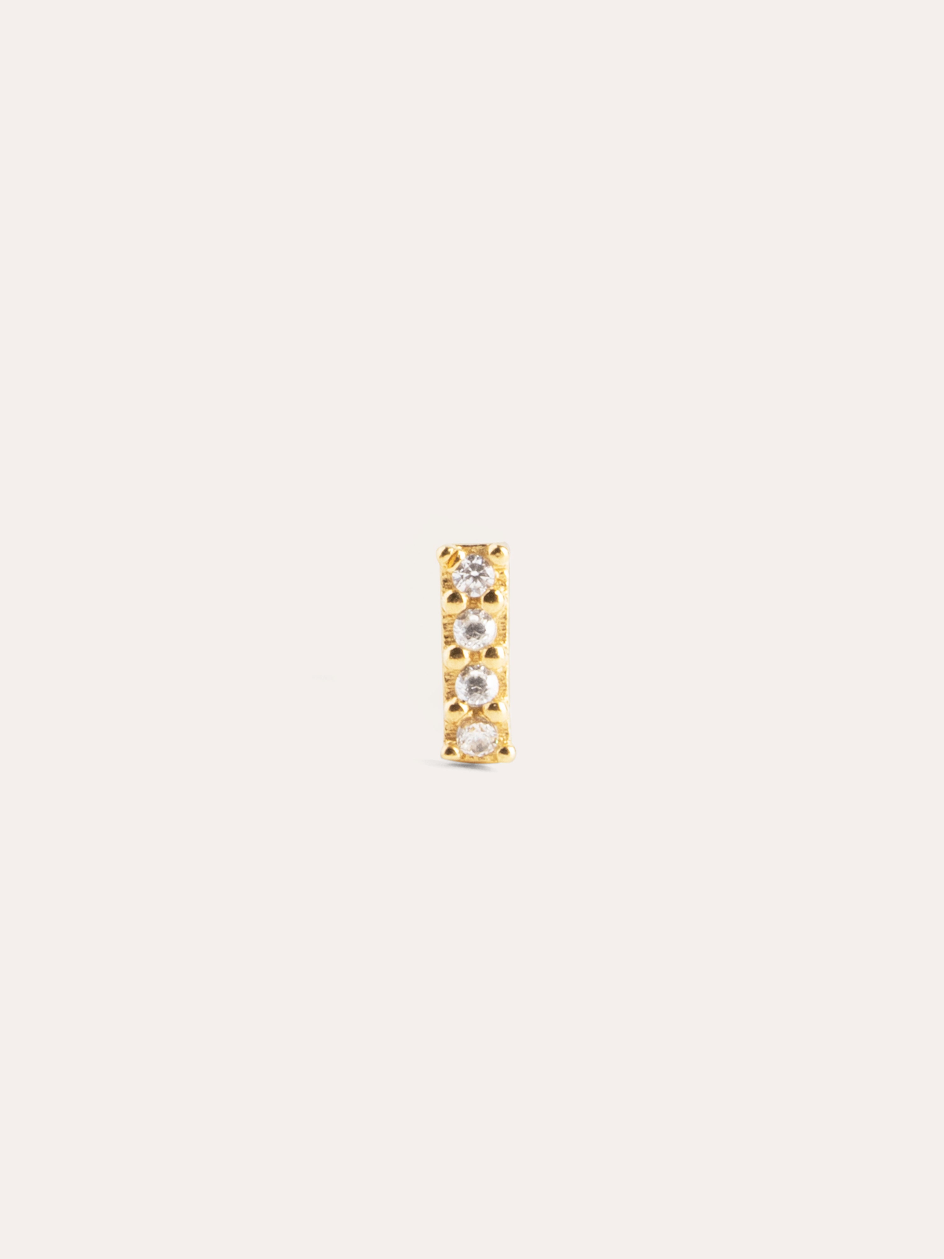 Letter Sparks Gold Single Earring