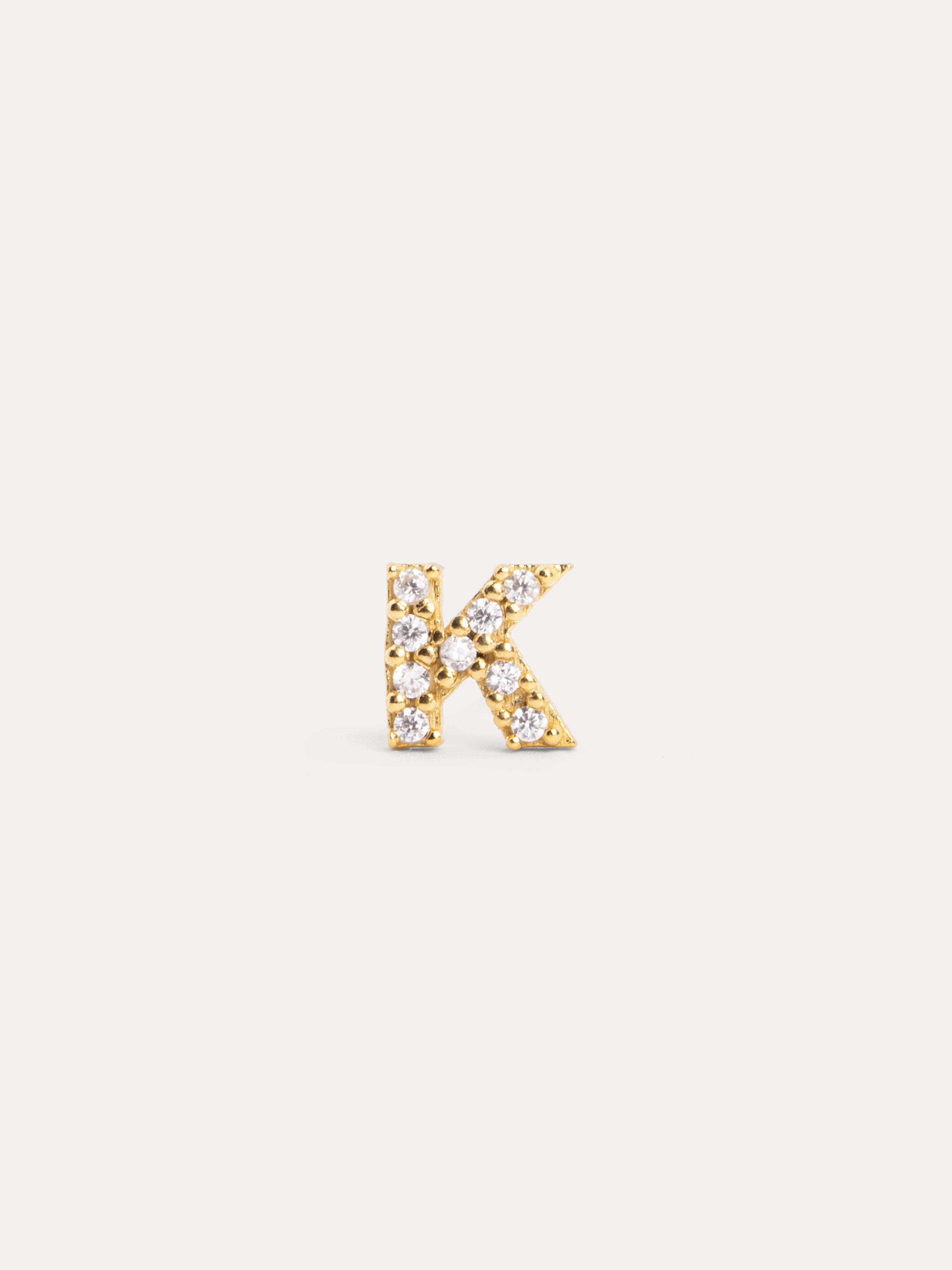 Letter Sparks Gold Single Earring