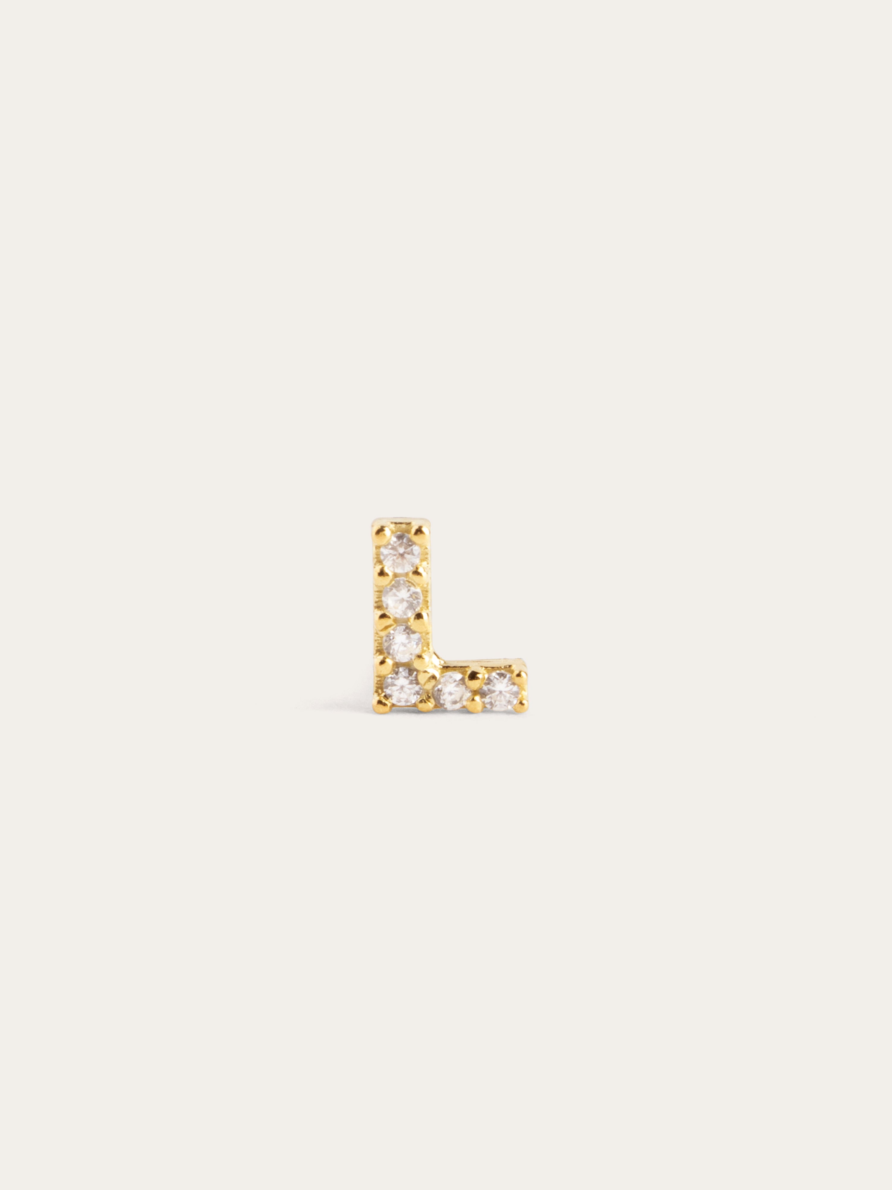 Letter Sparks Gold Single Earring