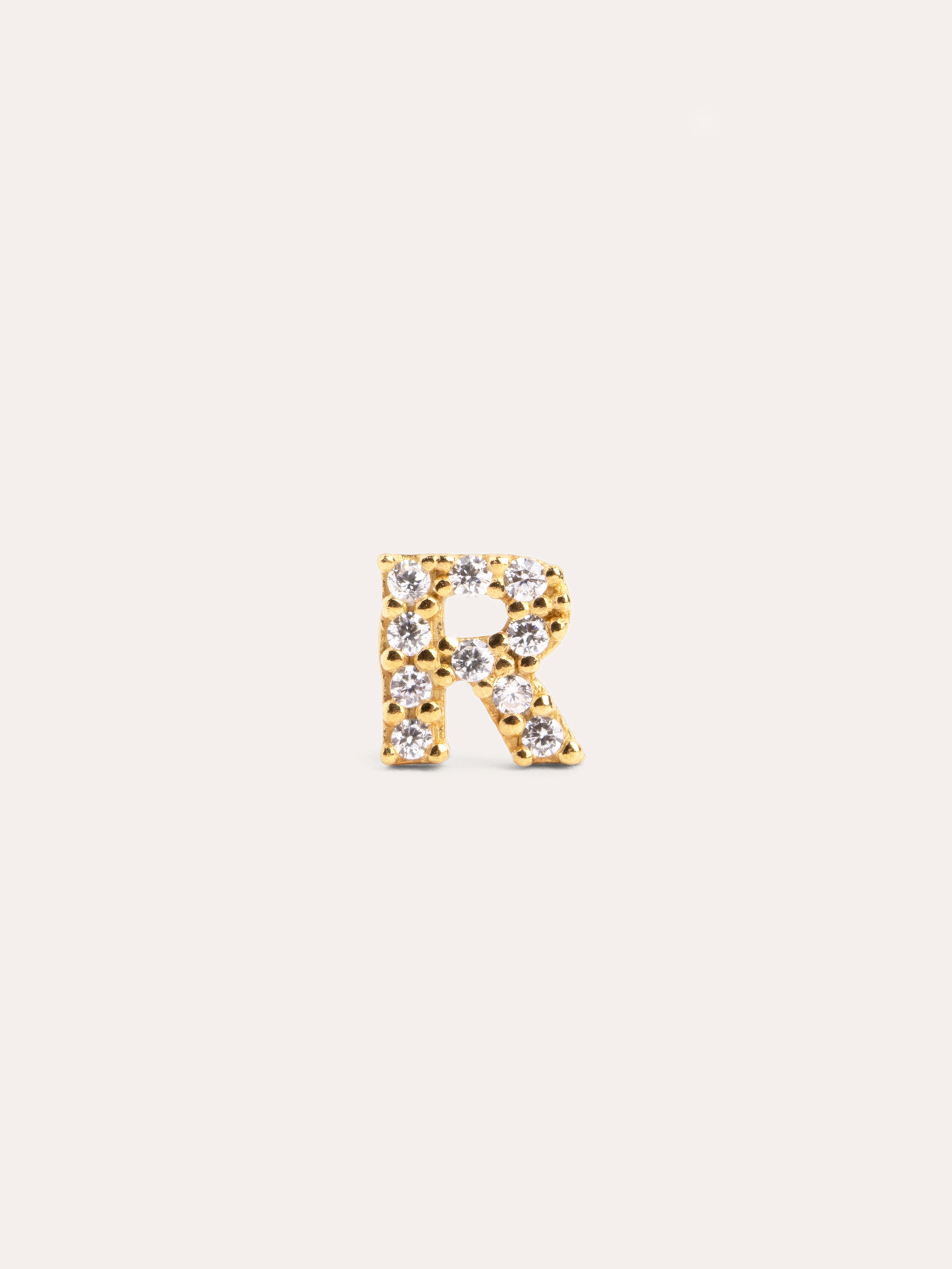 Letter Sparks Gold Single Earring