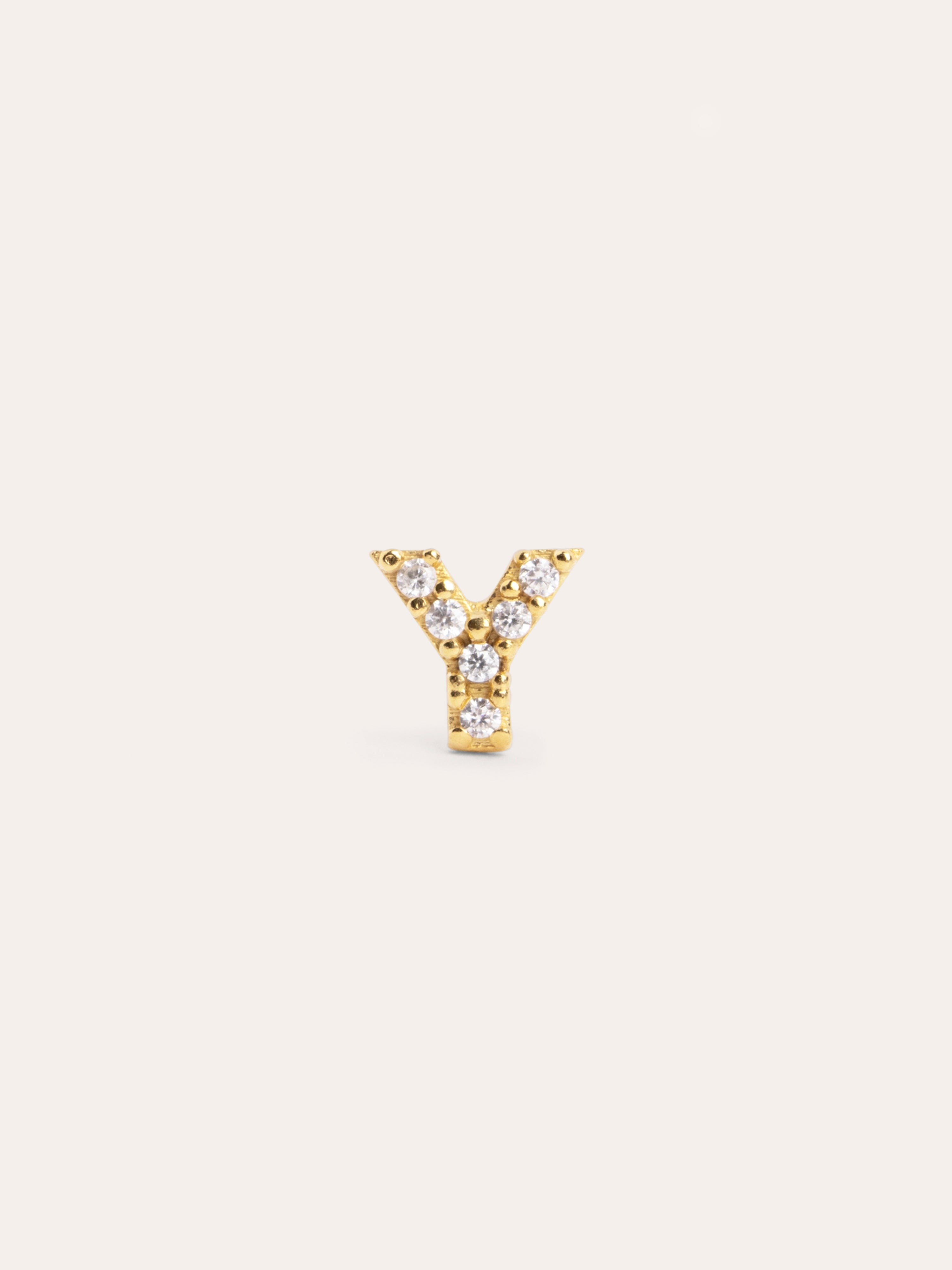 Letter Sparks Gold Single Earring