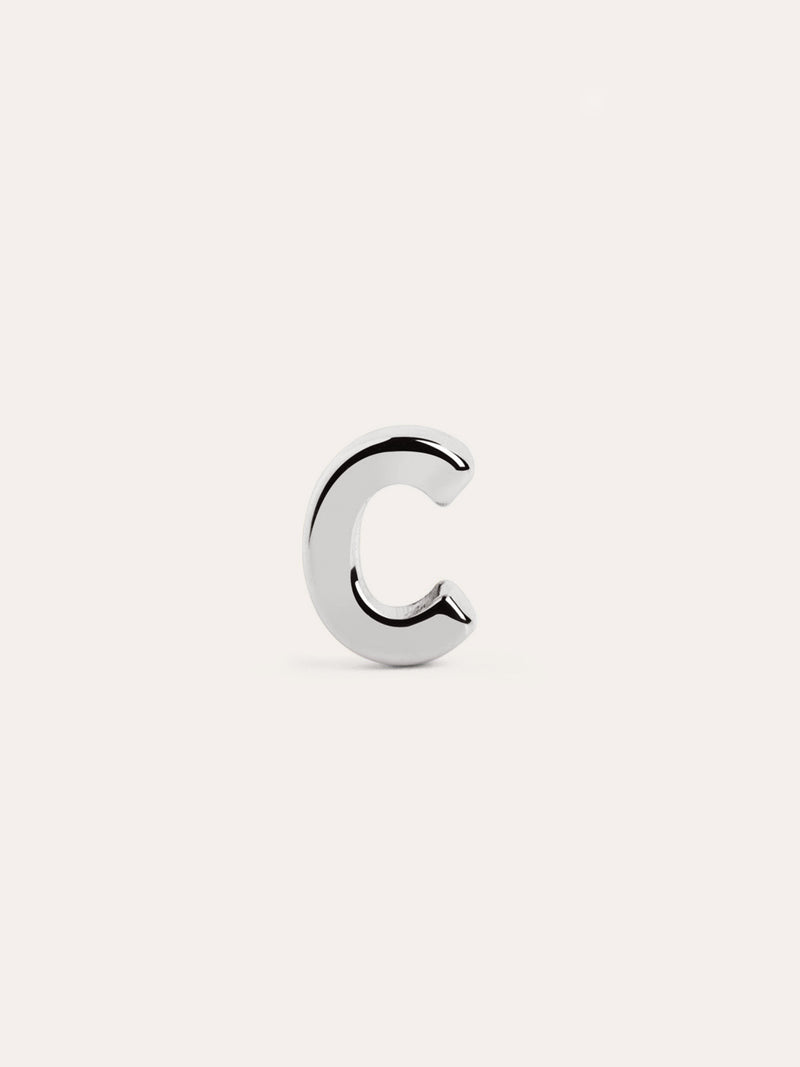  Letter Einzelner Ohrring Silber