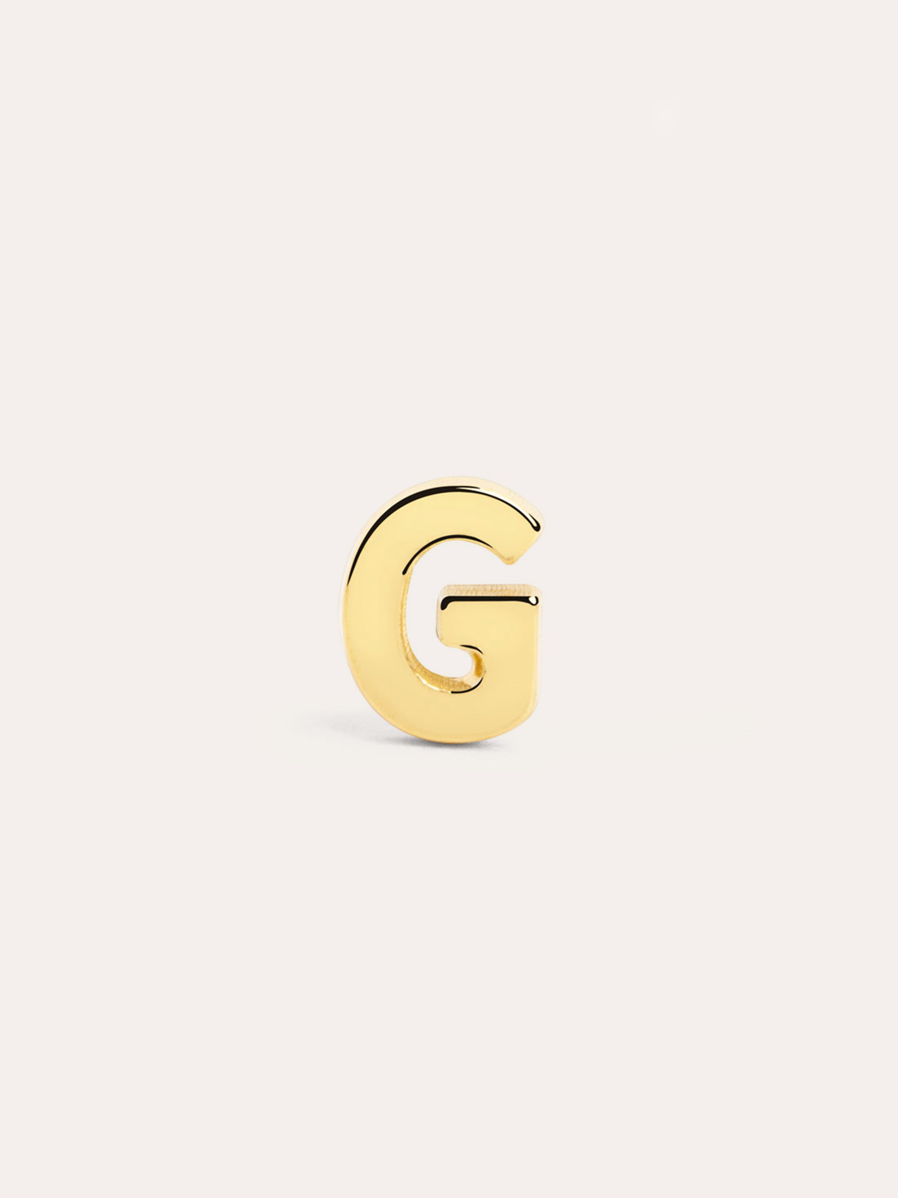 Letter Gold Single Earring