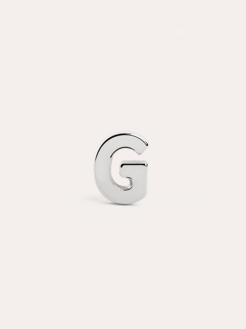  Letter Einzelner Ohrring Silber
