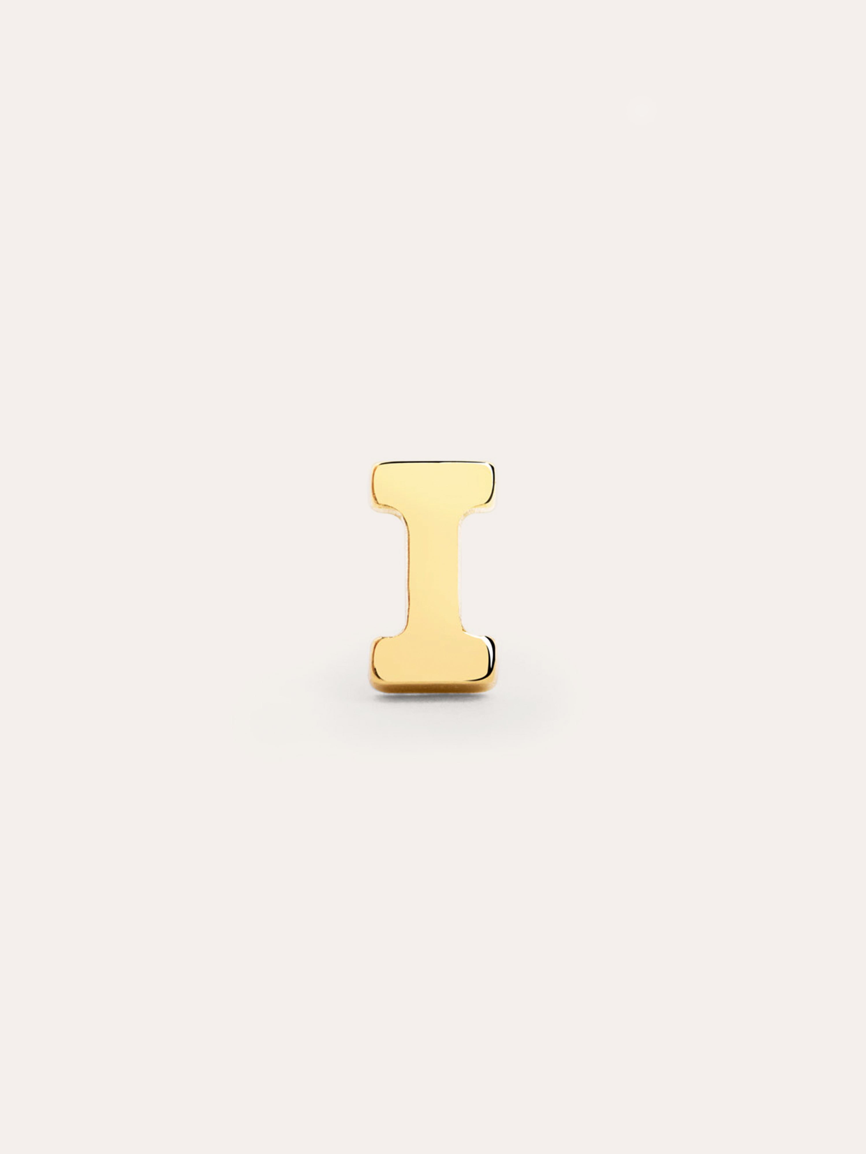 Letter Gold Single Earring