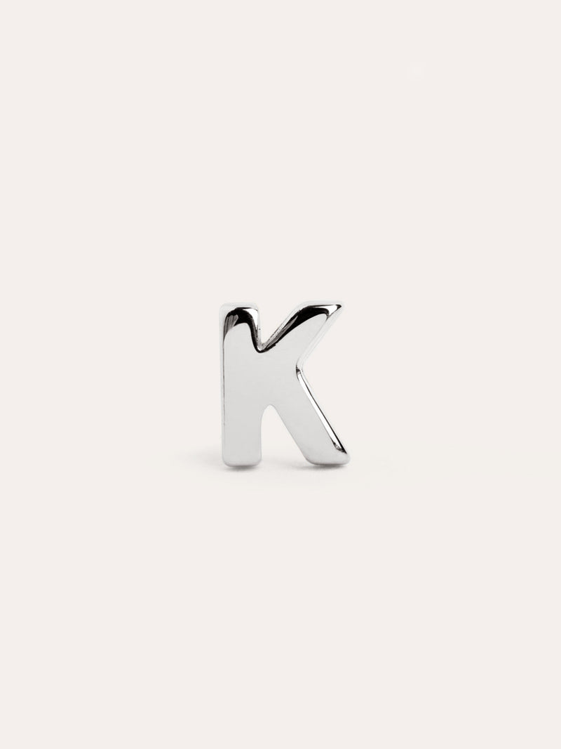  Letter Einzelner Ohrring Silber