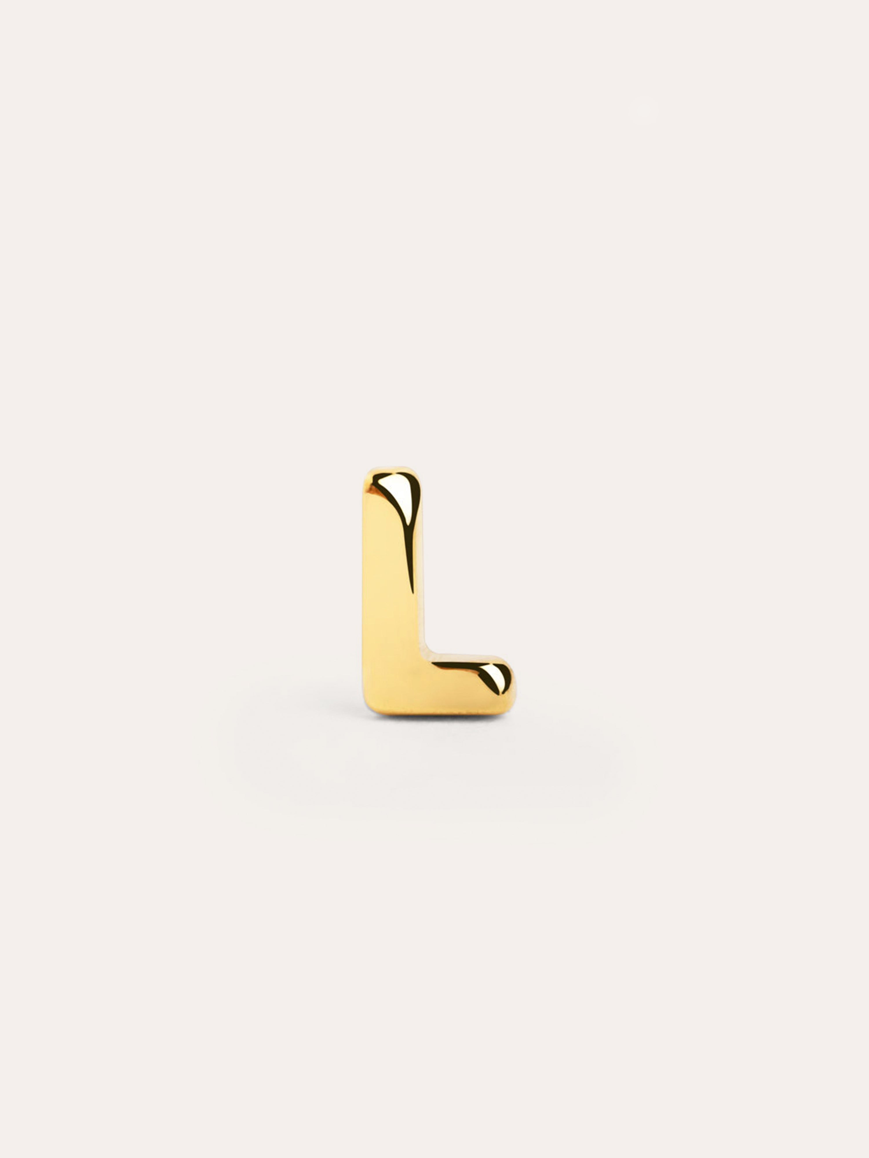 Letter Gold Single Earring