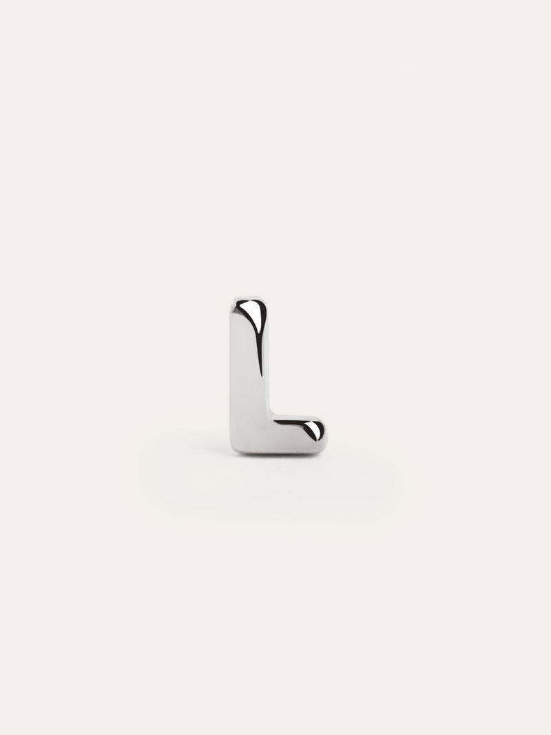  Letter Einzelner Ohrring Silber