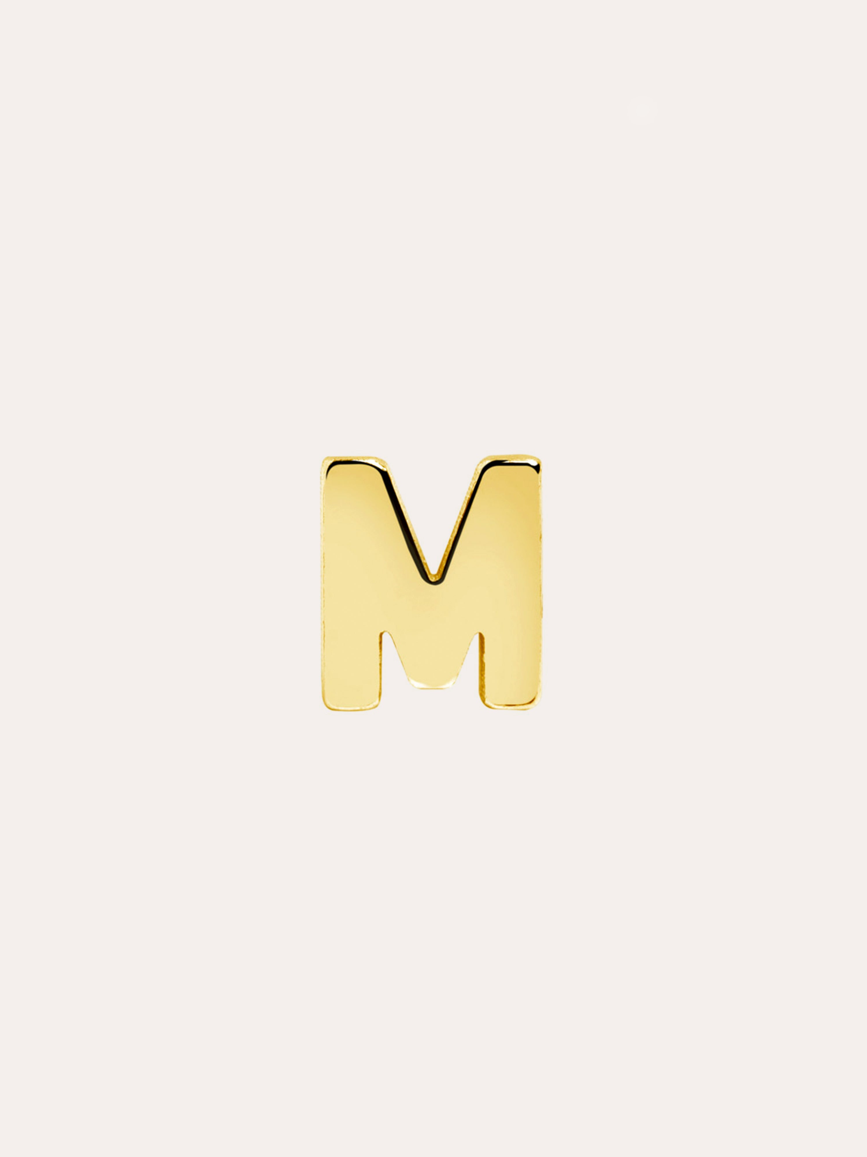 Letter Gold Single Earring