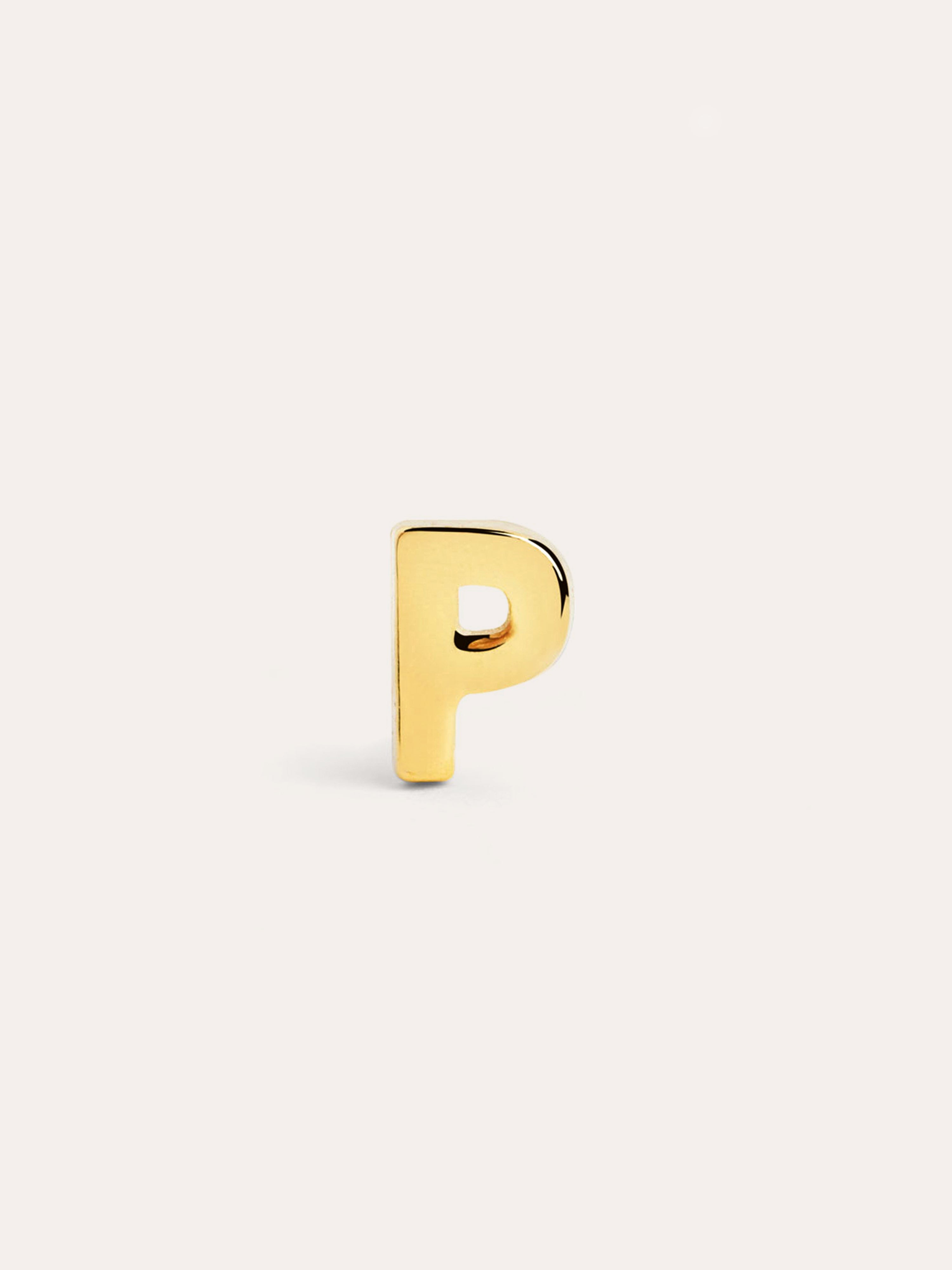 Letter Gold Single Earring